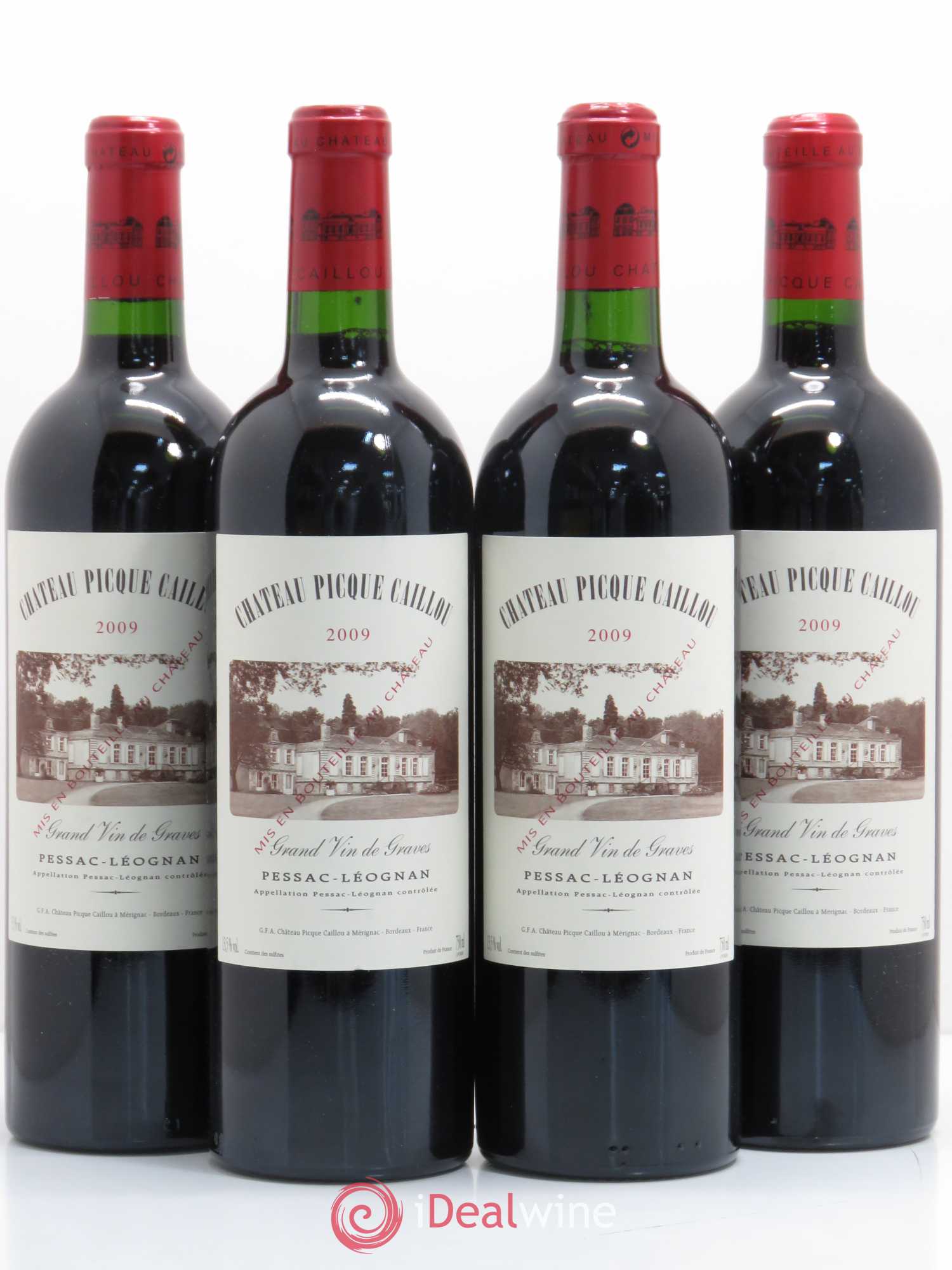 Château Picque Caillou 2009 - Lot de 4 bouteilles - 0
