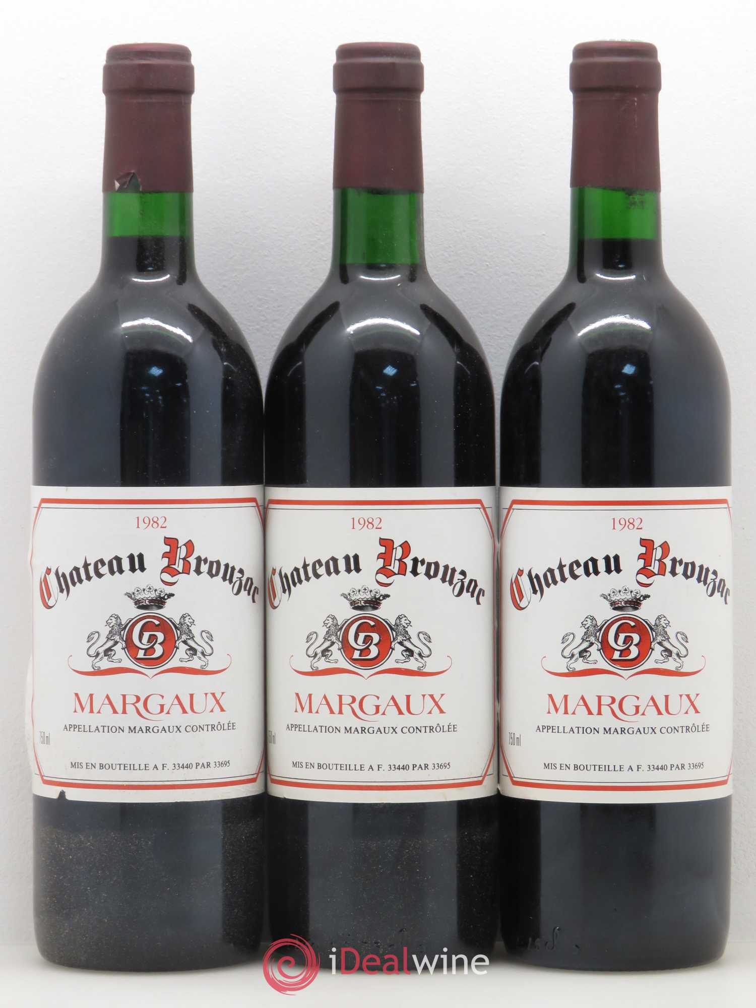 Bordeaux Margaux Château Brouzac 1982 - Lot de 6 bouteilles - 2