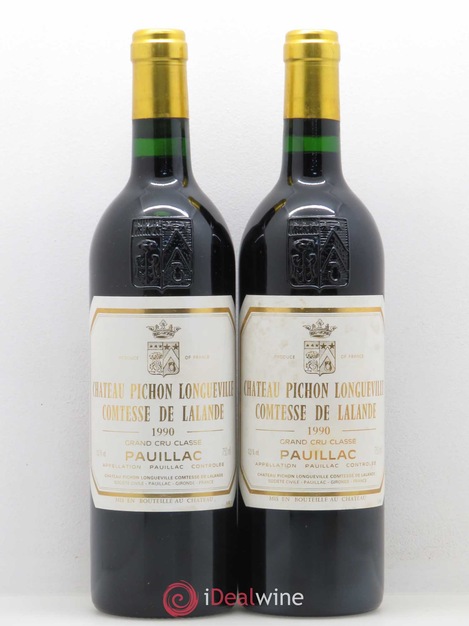 Château Pichon Longueville Comtesse de Lalande 2ème Grand Cru Classé 1990 - Lot de 2 bouteilles - 0