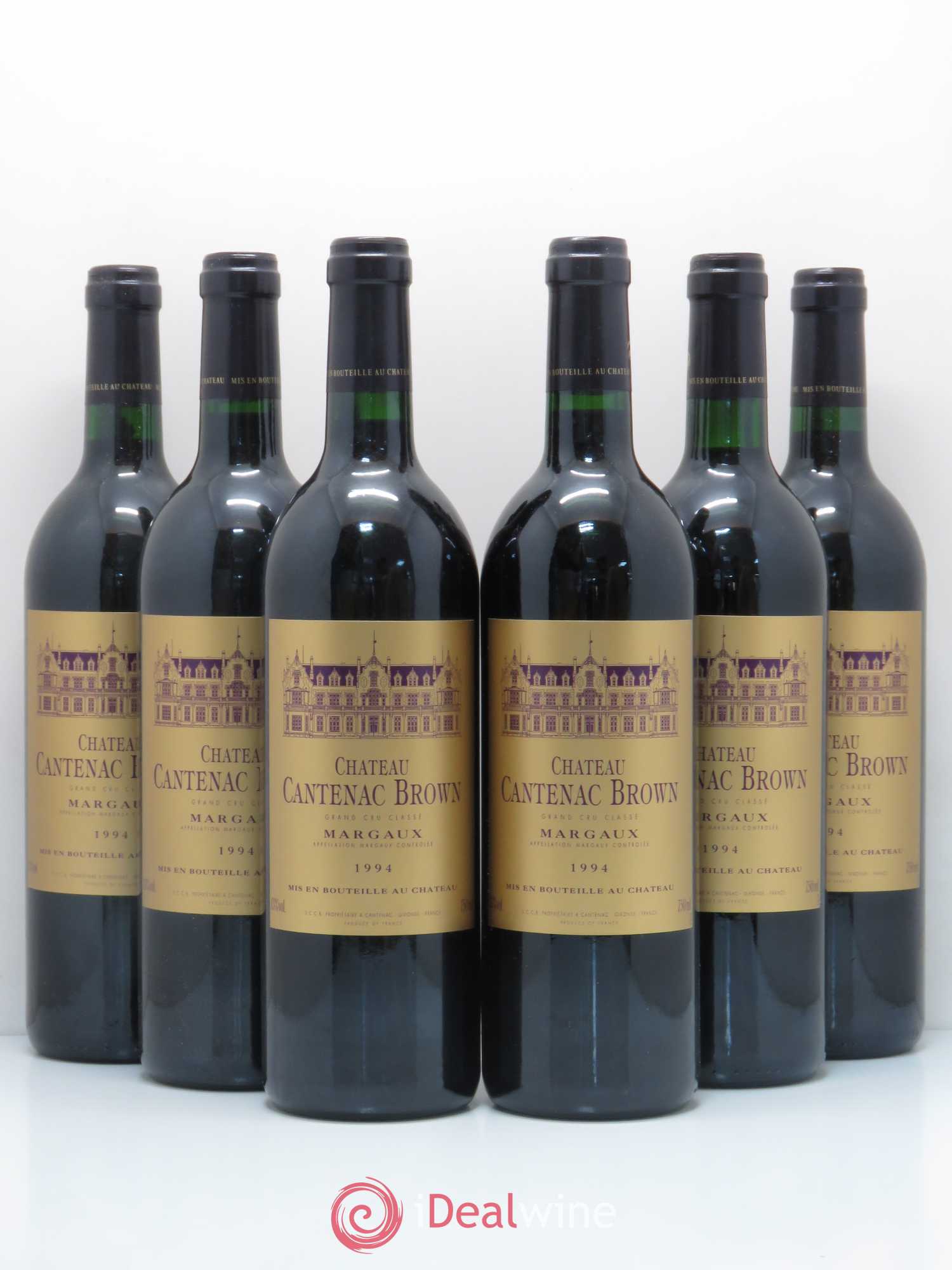 Château Cantenac Brown 3ème Grand Cru Classé 1994 - Lot de 6 bouteilles - 0