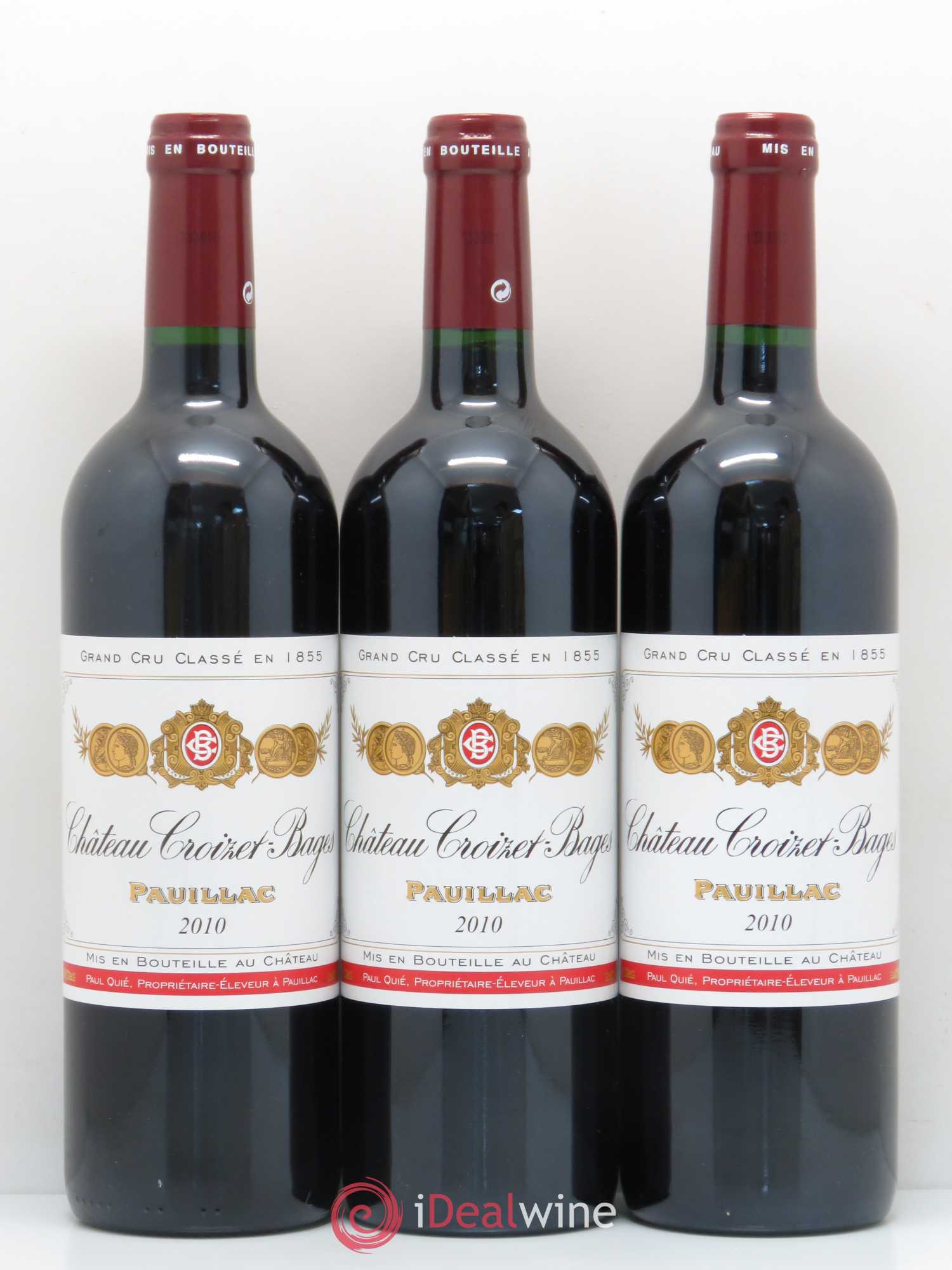 Château Croizet Bages 5ème Grand Cru Classé 2010 - Lot de 6 bouteilles - 1