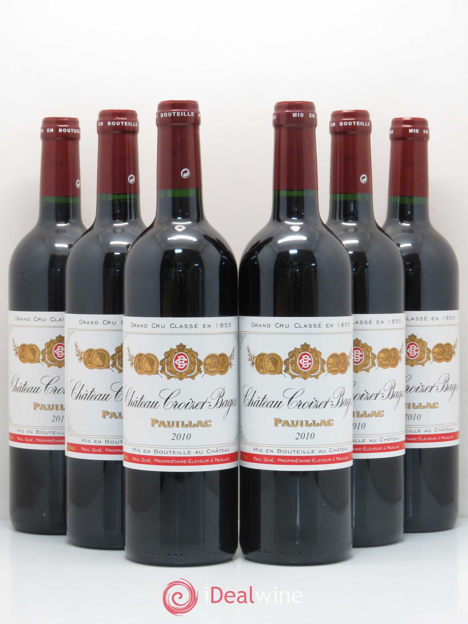 Château Croizet Bages 5ème Grand Cru Classé 2010 - Lot de 6 bouteilles - 0