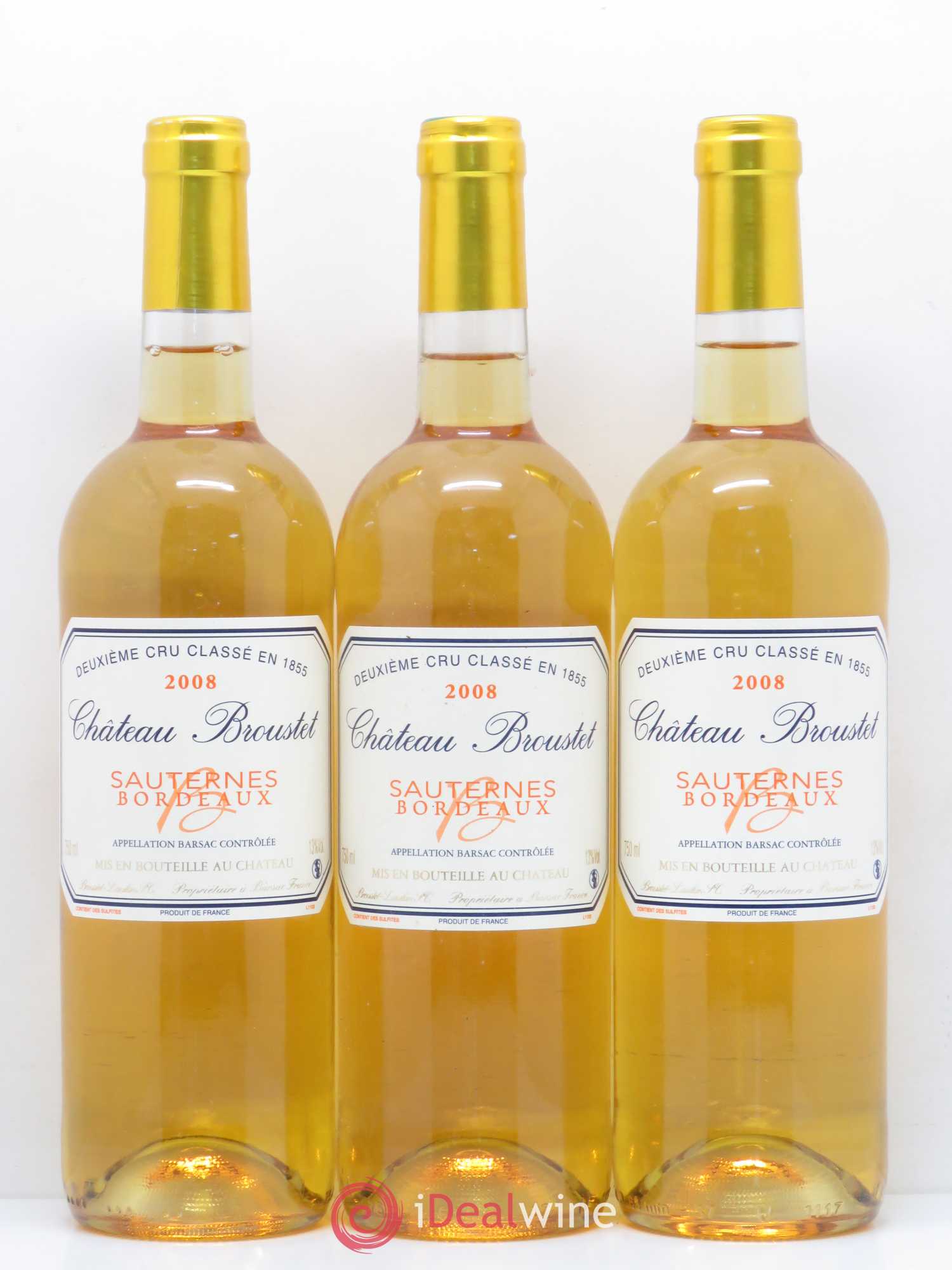 Château Broustet 2ème Grand Cru Classé 2008 - Lotto di 6 bottiglie - 1