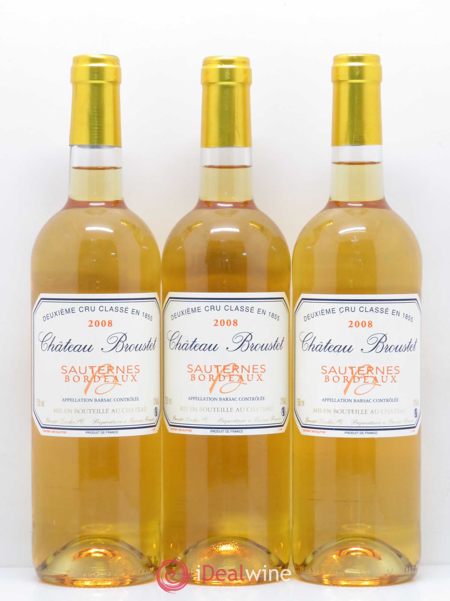 Château Broustet 2ème Grand Cru Classé 2008 - Lotto di 6 bottiglie - 2