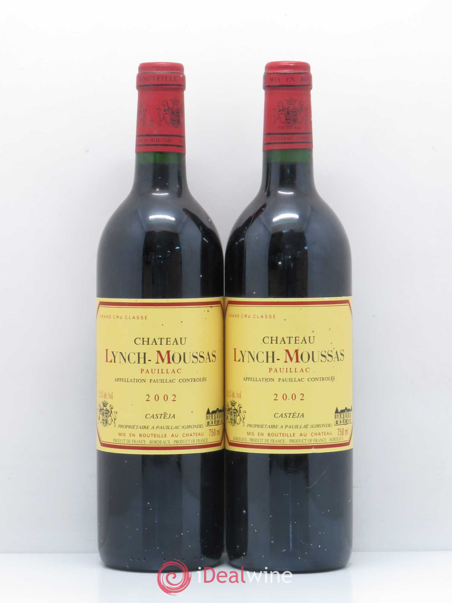 Château Lynch Moussas 5ème Grand Cru Classé 2002 - Lot de 2 bouteilles - 0