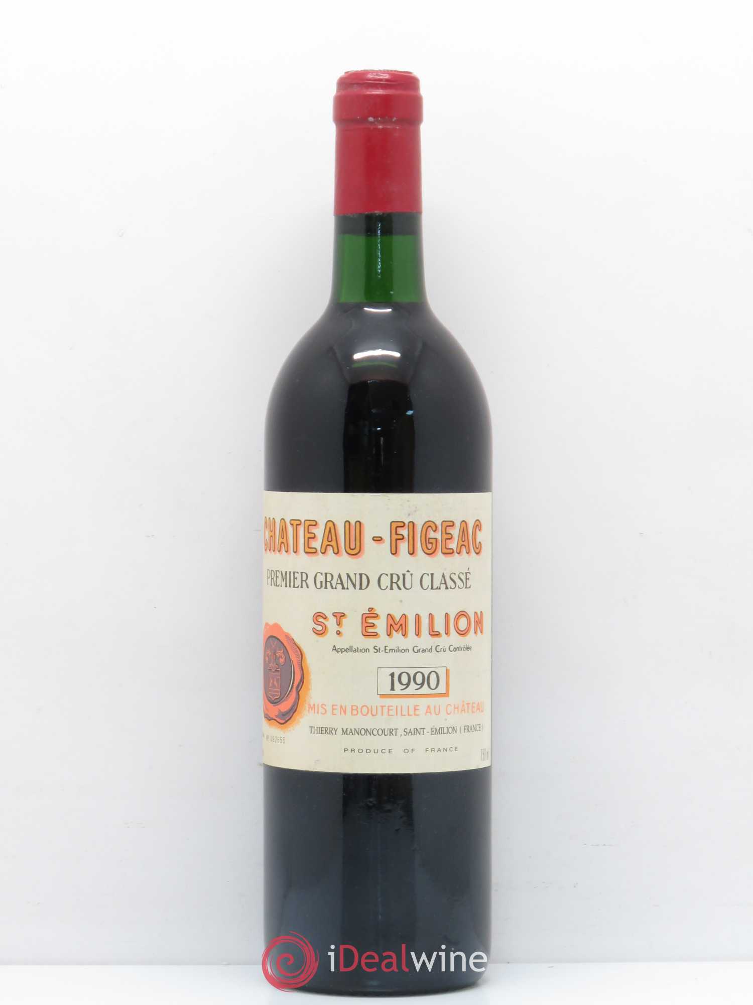 Château Figeac 1er Grand Cru Classé A 1990 - Lot de 1 bouteille - 0