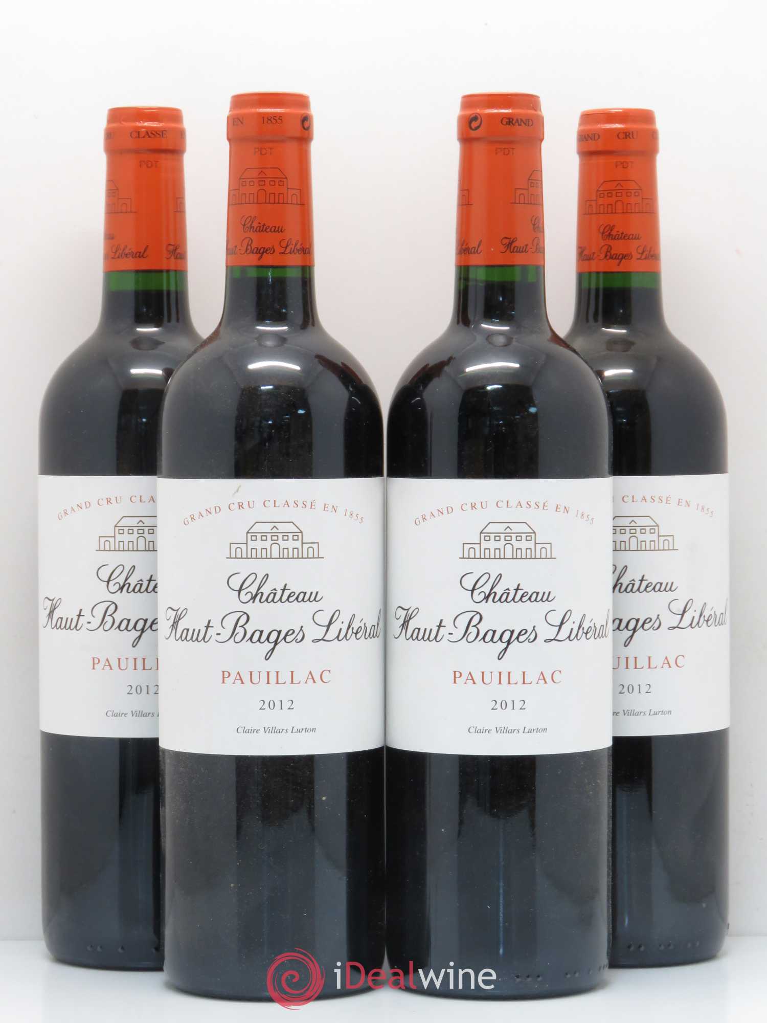 Château Haut Bages Libéral 5ème Grand Cru Classé 2012 - Lot de 4 bouteilles - 0