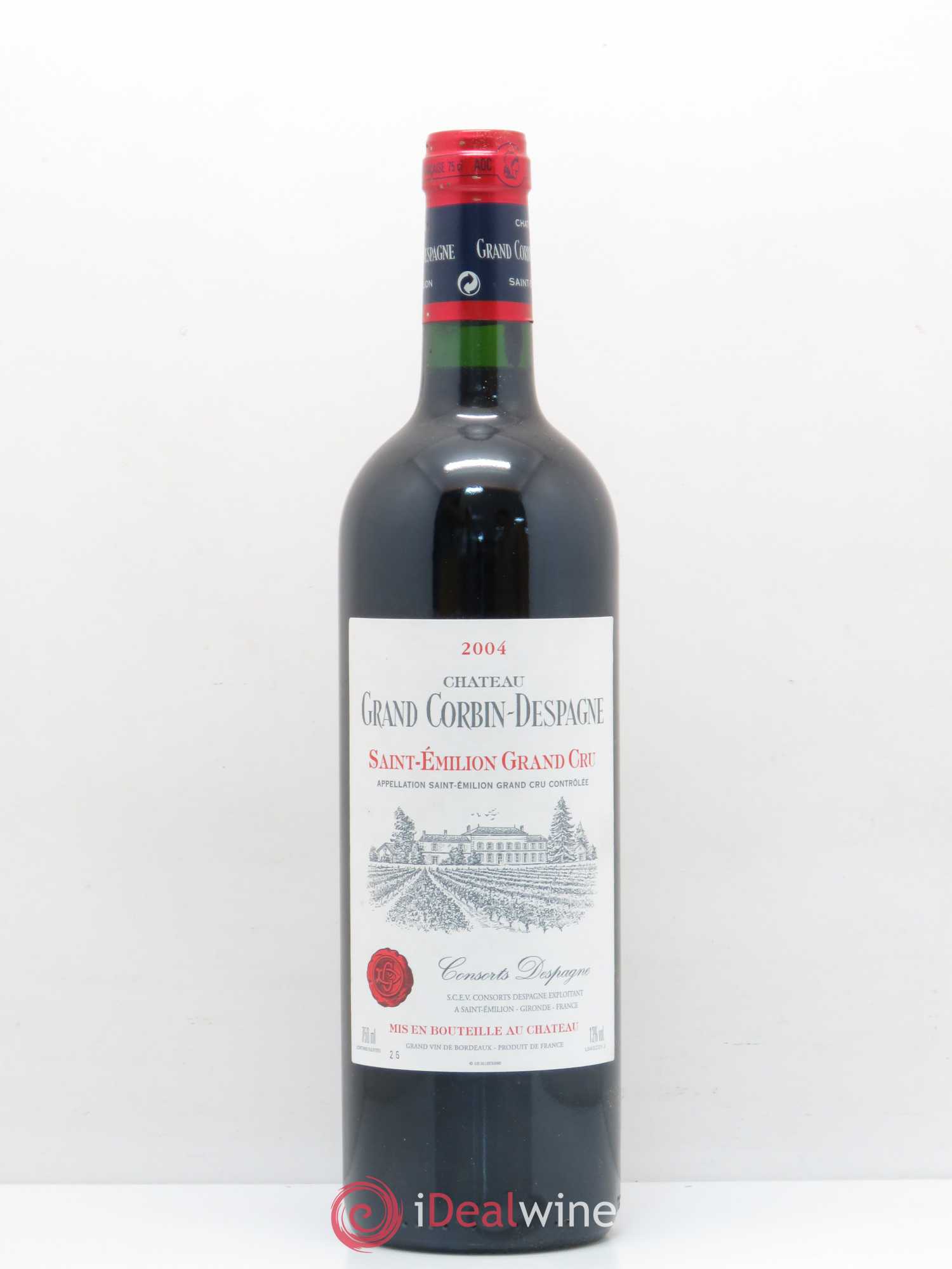 Château Grand Corbin Despagne Grand Cru Classé 2004 - Lot de 1 bouteille - 0