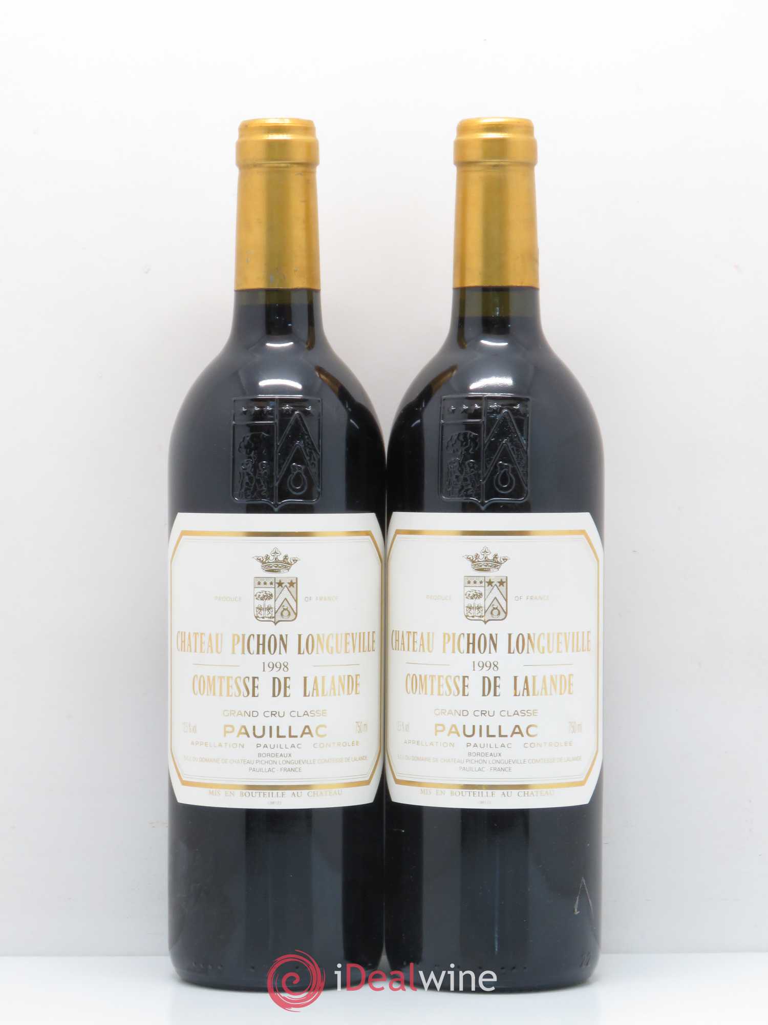 Château Pichon Longueville Comtesse de Lalande 2ème Grand Cru Classé 1998 - Lot de 2 bouteilles - 0