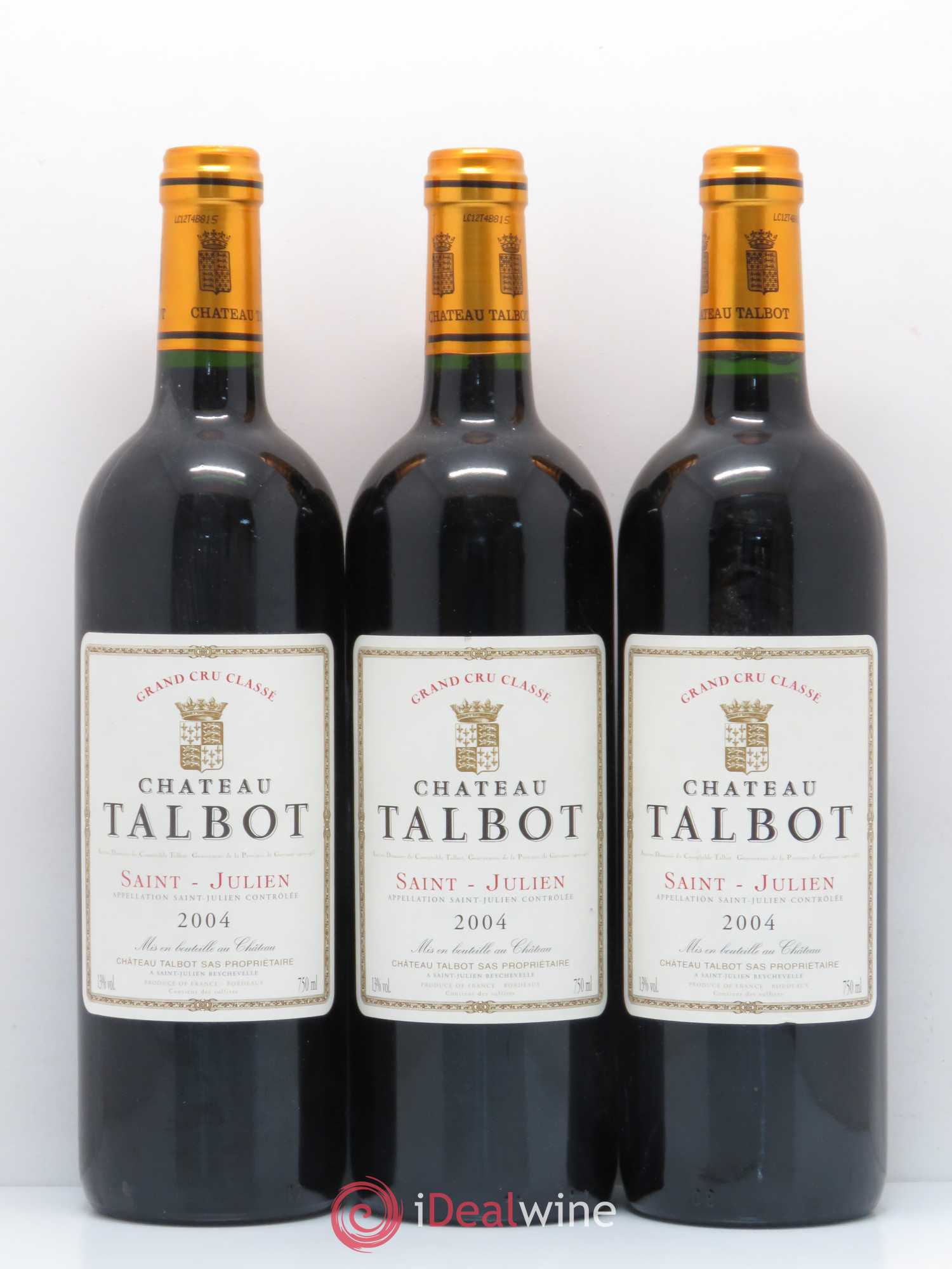 Château Talbot 4ème Grand Cru Classé 2004 - Lot de 6 bouteilles - 2