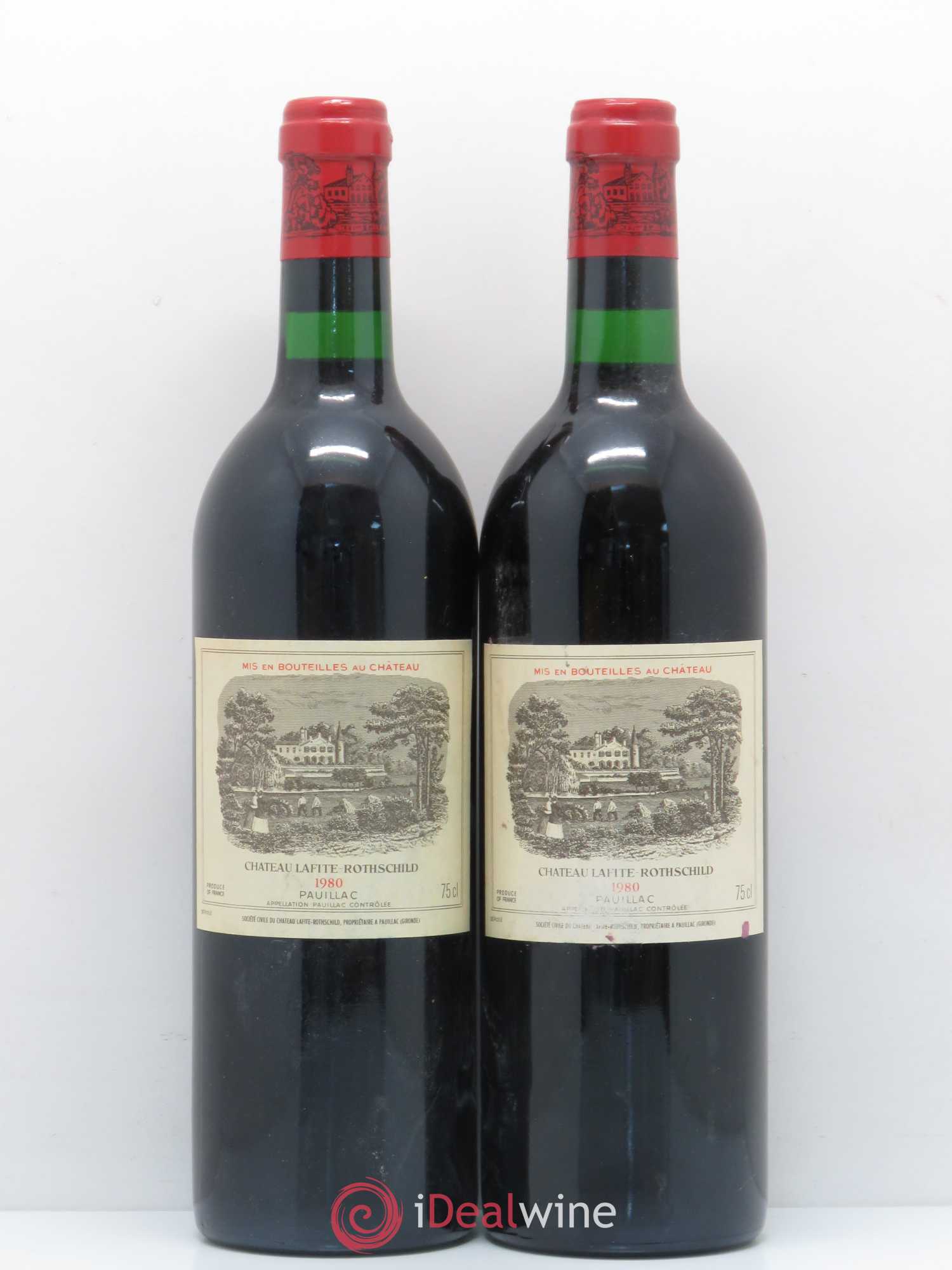 Château Lafite Rothschild 1er Grand Cru Classé 1980 - Lot de 2 bouteilles - 0