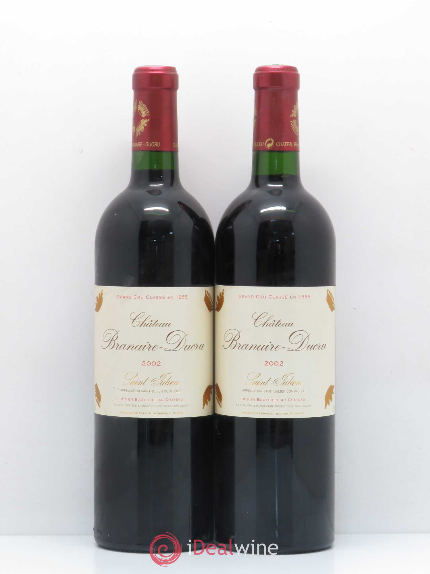 Château Branaire Ducru 4ème Grand Cru Classé 2002 - Lot de 2 bouteilles - 0