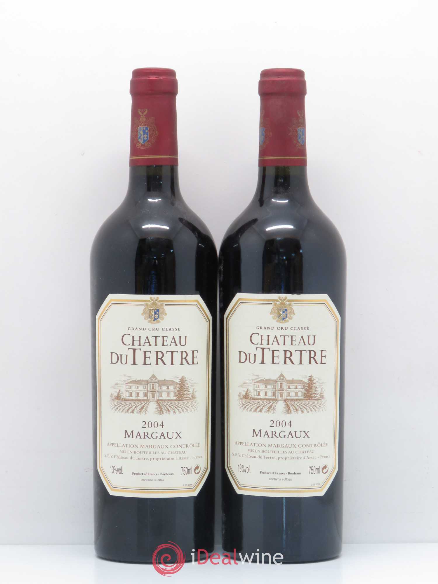 Château du Tertre 5ème Grand Cru Classé 2004 - Lot de 2 bouteilles - 0