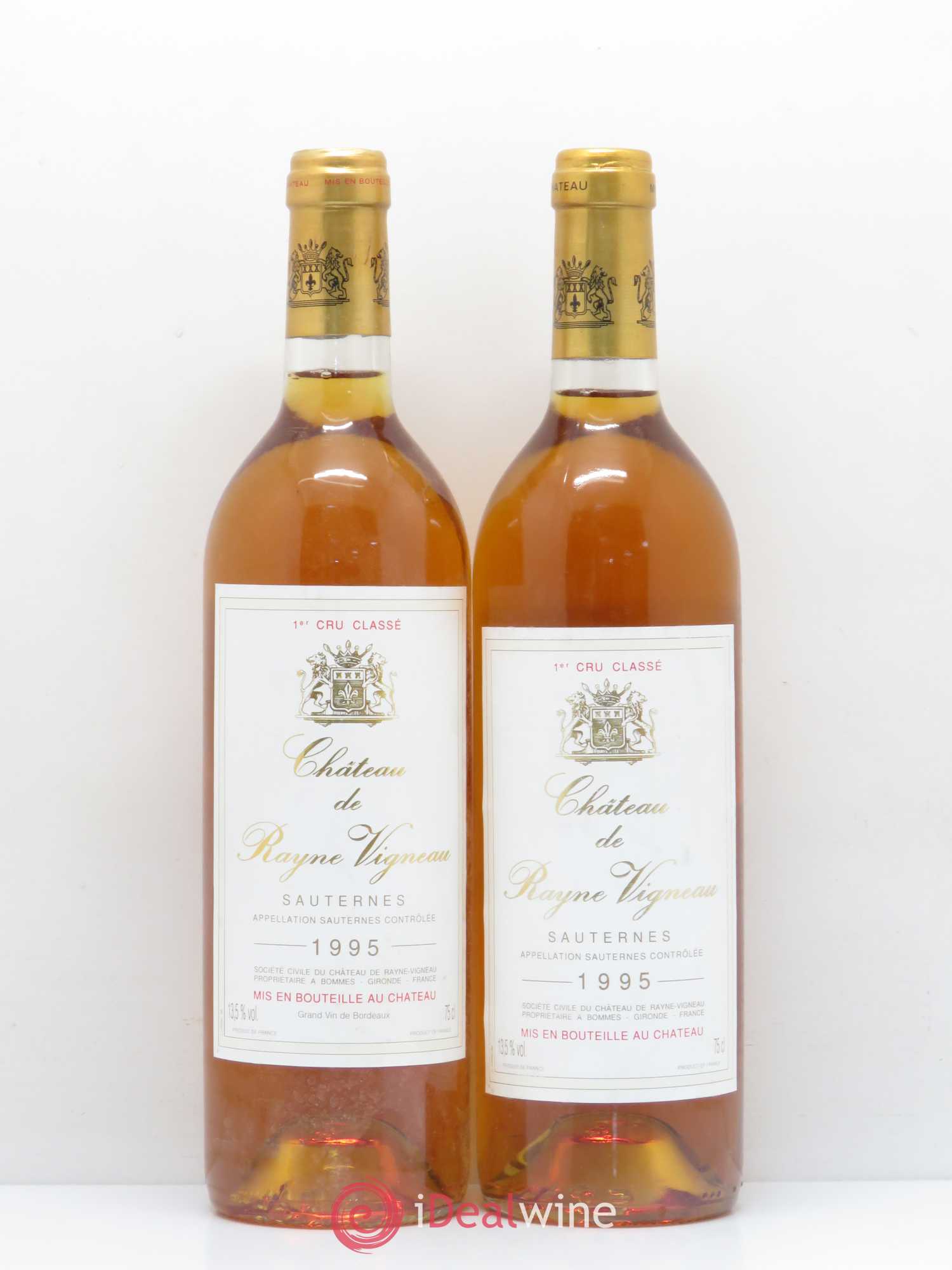 Château de Rayne Vigneau 1er Grand Cru Classé 1995 - Lotto di 2 bottiglie - 0