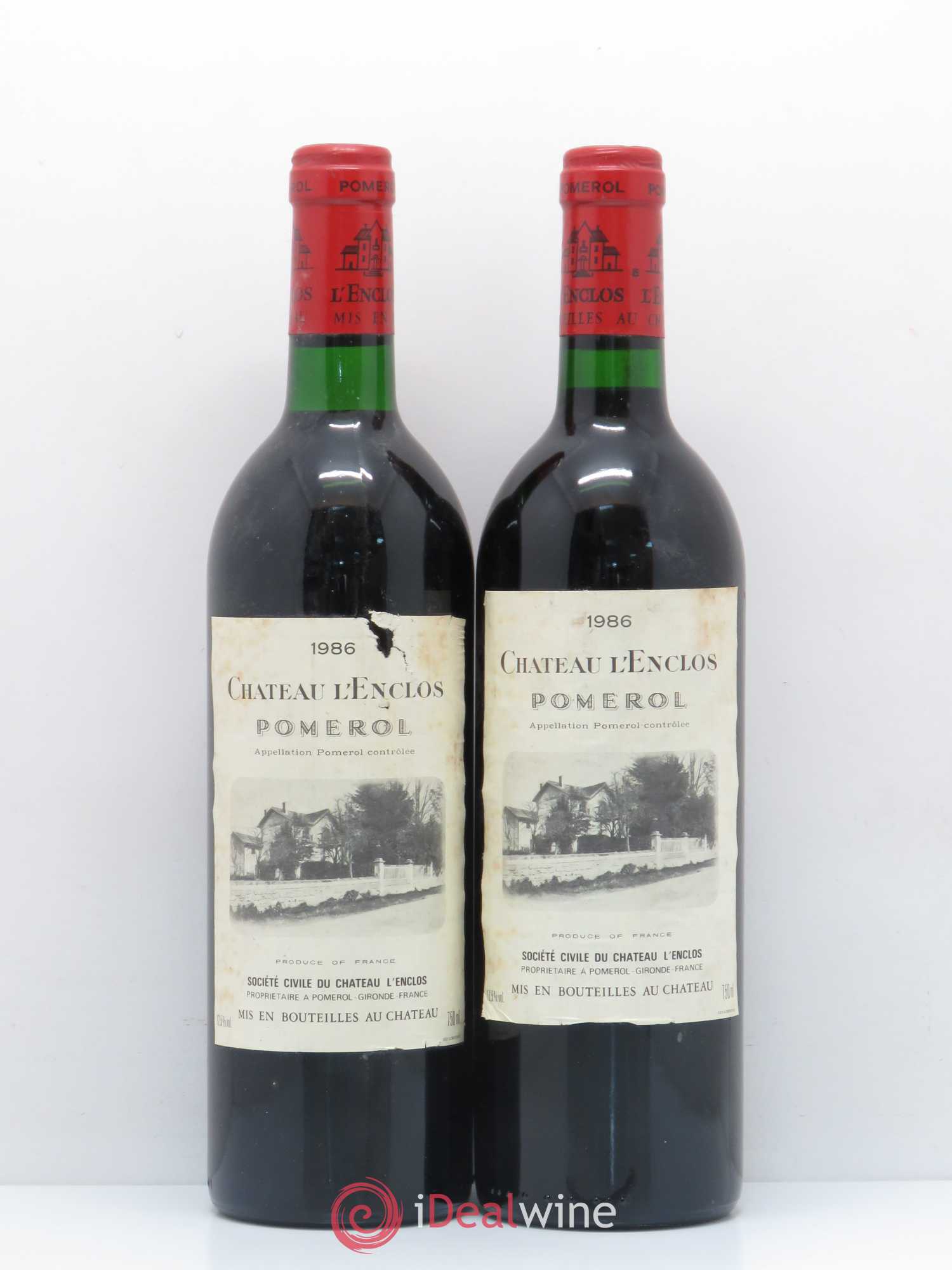 Château l' Enclos 1986 - Lot de 2 bouteilles - 0