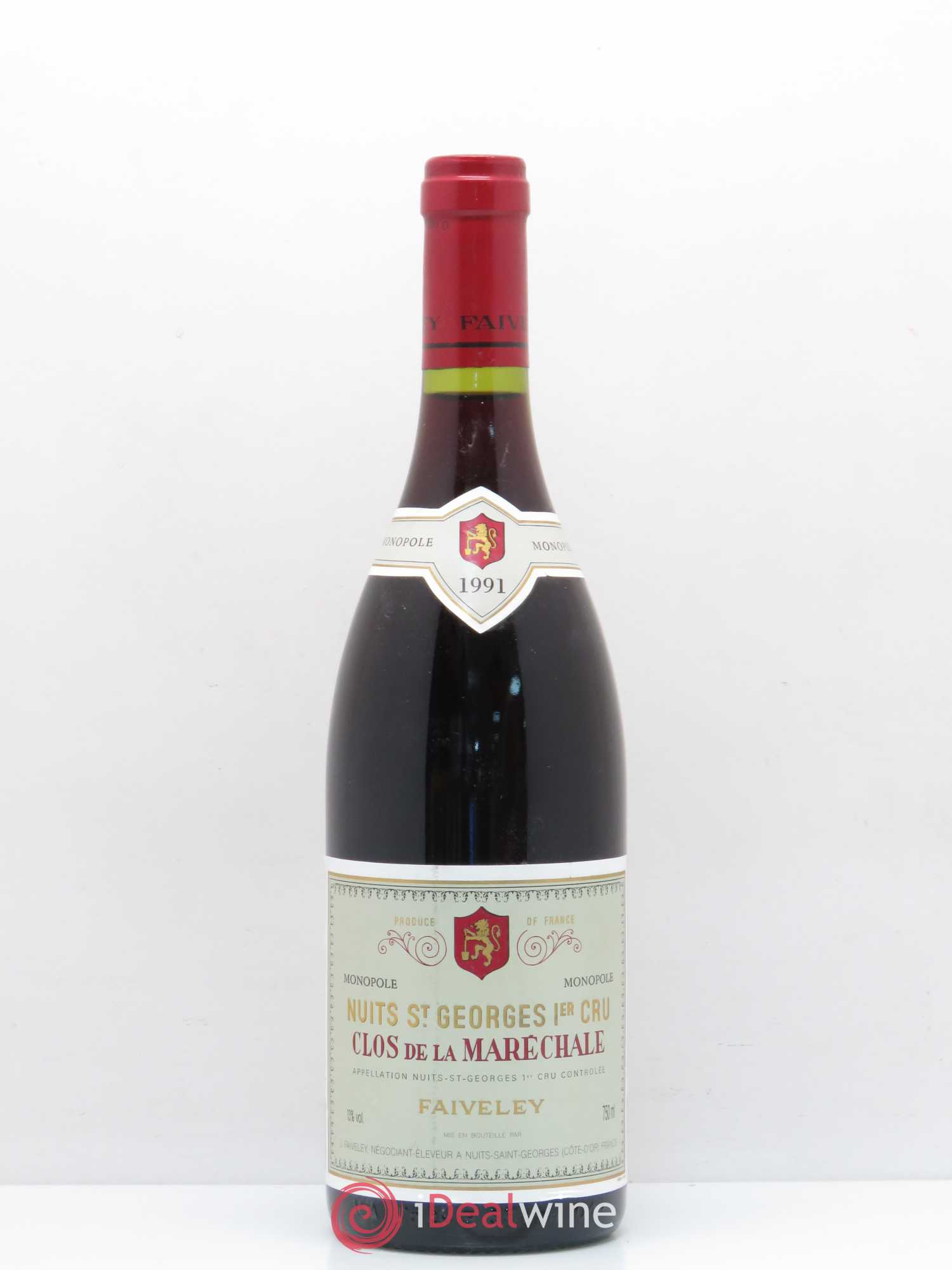 Nuits-Saint-Georges 1er Cru Clos de la Marechale Domaine Faiveley 1991 - Posten von 1 Flasche - 0