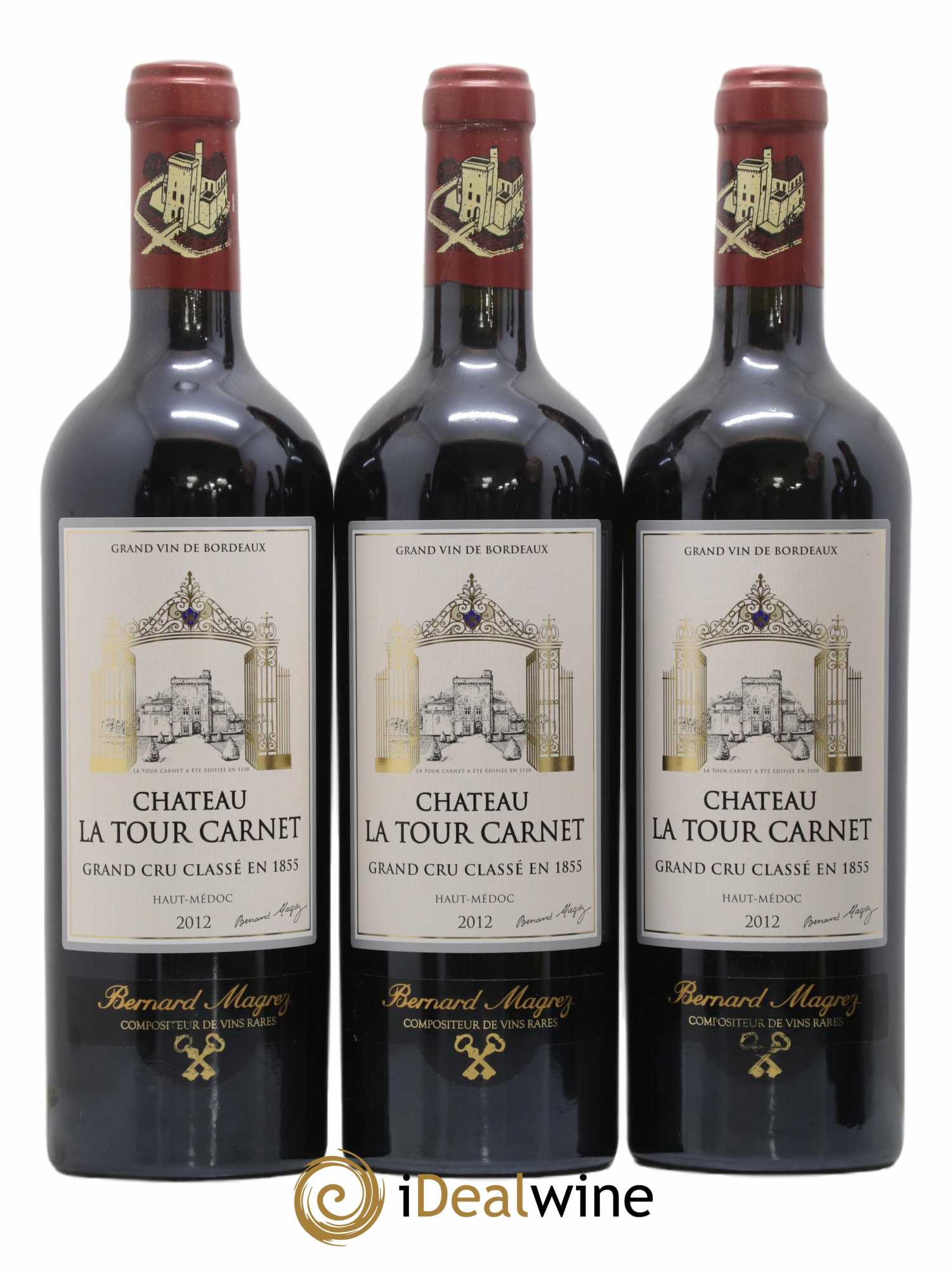 Château la Tour Carnet 4ème Grand Cru Classé 2012 - Lot de 6 bouteilles - 1