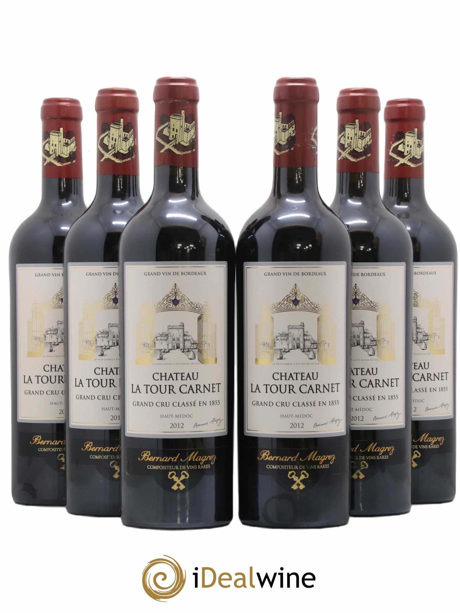 Château la Tour Carnet 4ème Grand Cru Classé 2012 - Lot de 6 bouteilles - 0
