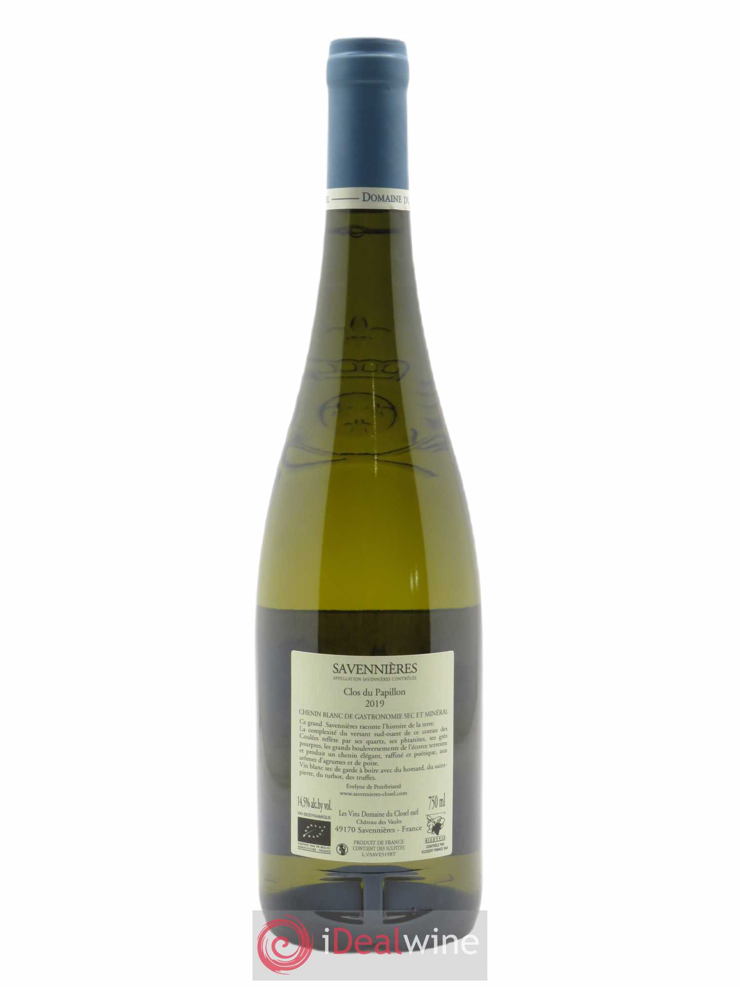 Savennières Clos du Papillon Domaine du Closel 2019 - Lot de 1 bouteille - 1