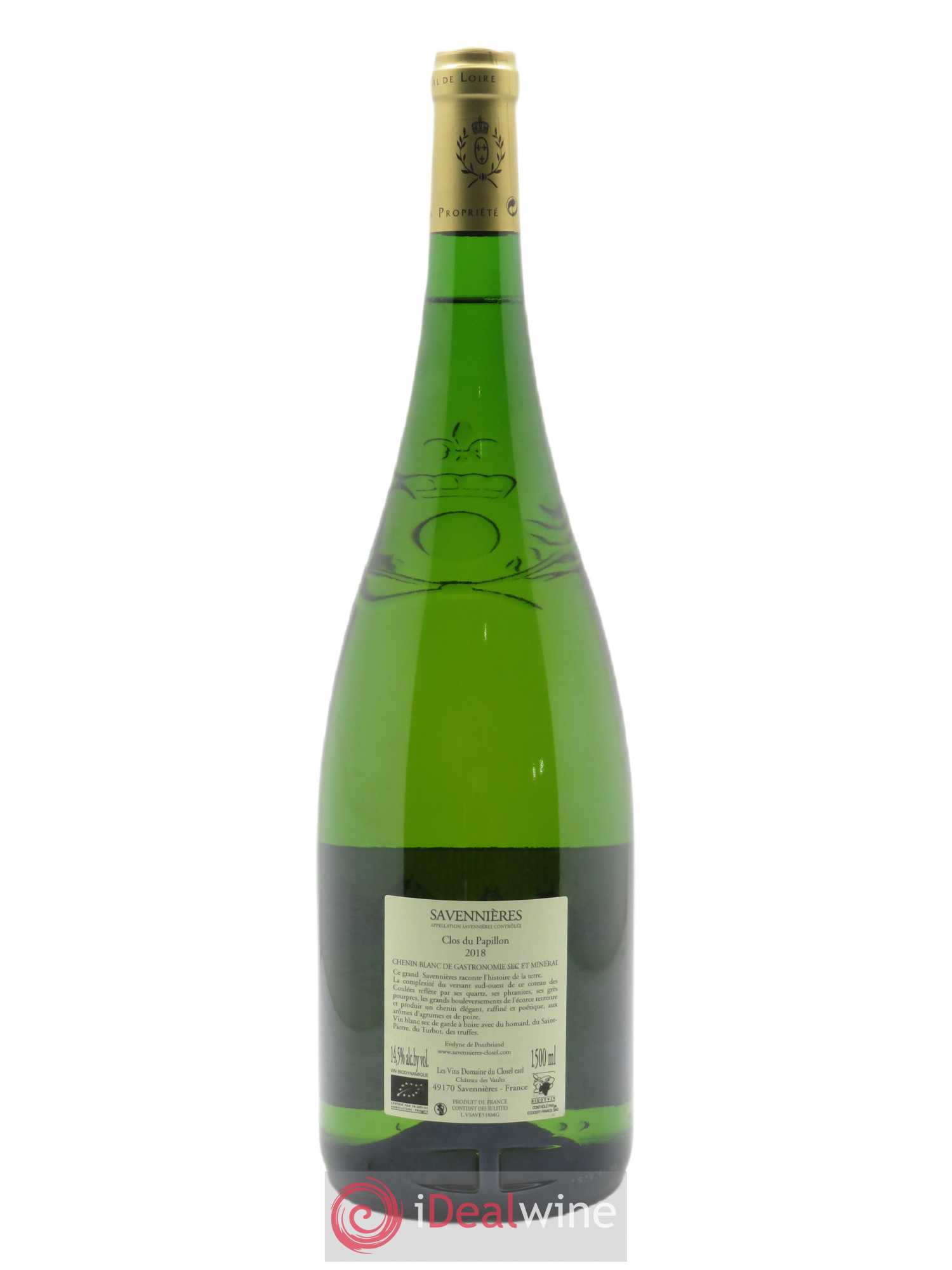 Savennières Clos du Papillon Domaine du Closel 2018 - Lot of 1 magnum - 1