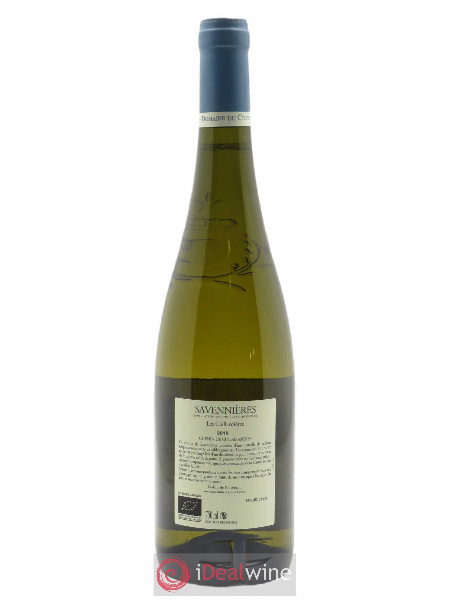 Savennières Les Caillardières Domaine du Closel 2018 - Lot de 1 bouteille - 1