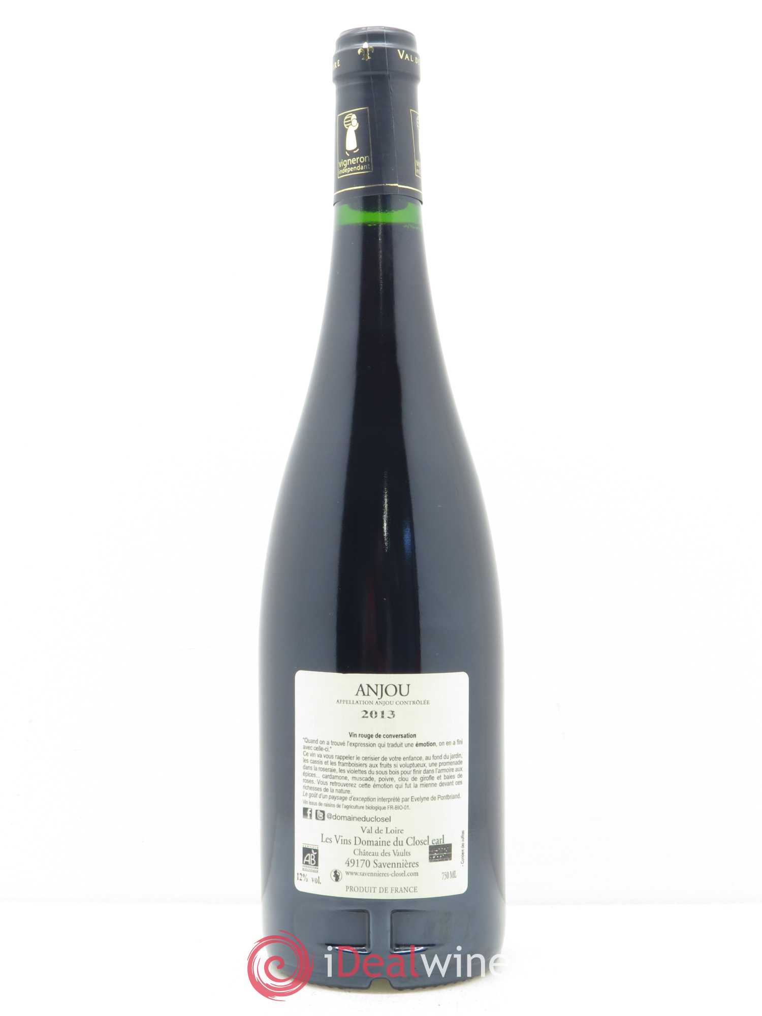 Anjou Une émotion Domaine du Closel 2013 - Lot de 1 bouteille - 1