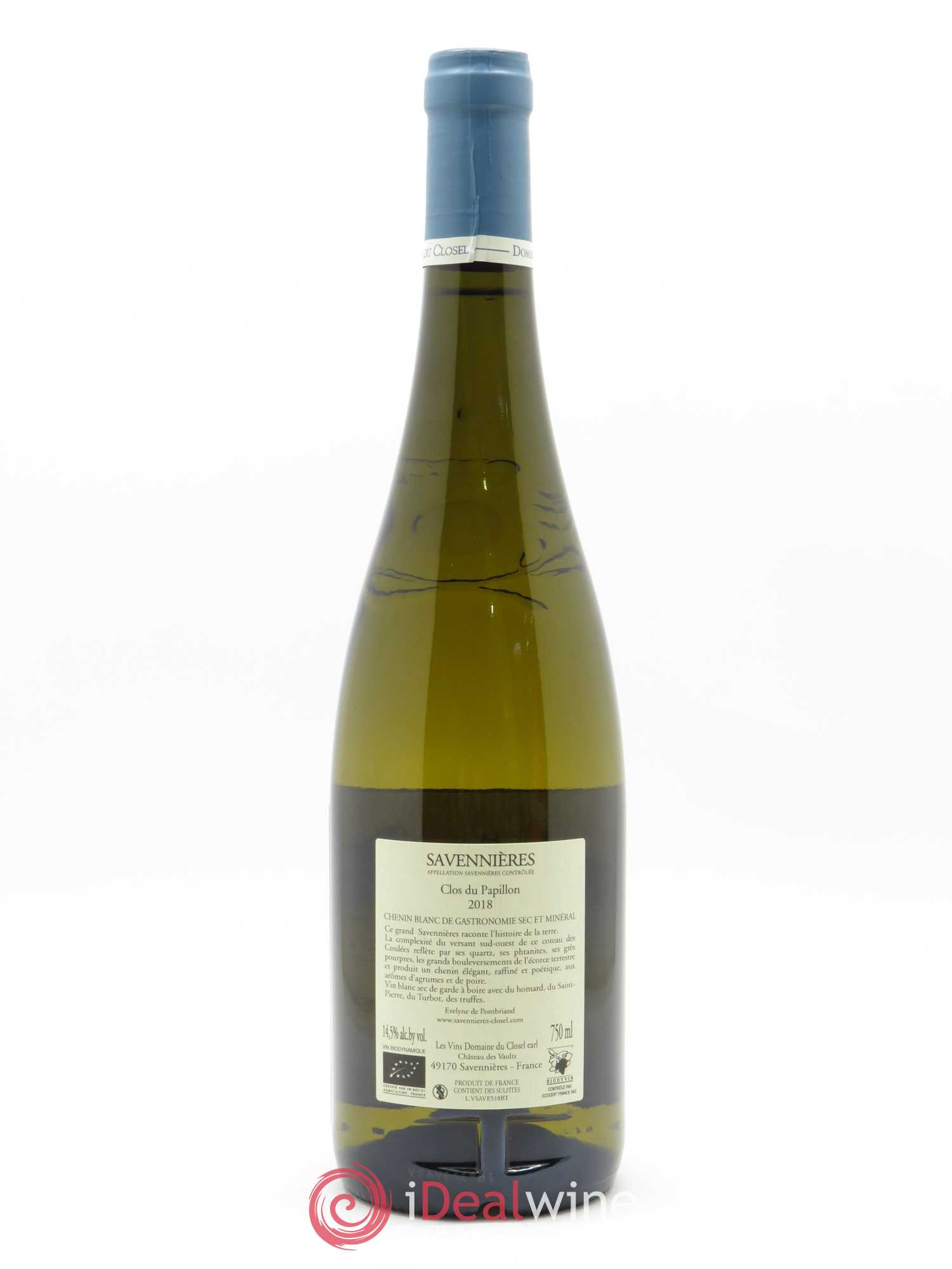 Savennières Clos du Papillon Domaine du Closel 2018 - Lot de 1 bouteille - 1
