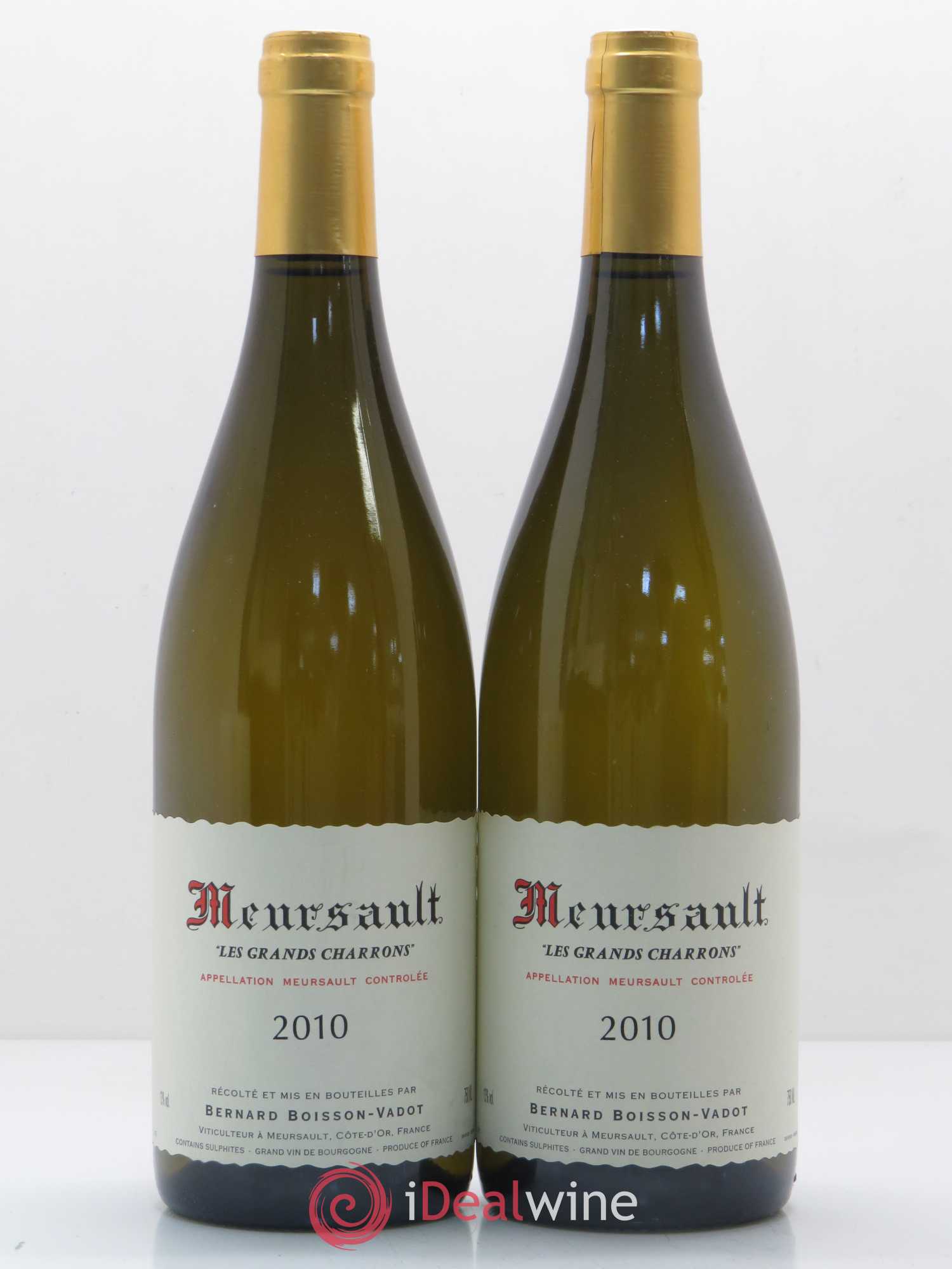 Meursault Les Grands Charrons Boisson-Vadot (Domaine) 2010 - Lot de 2 bouteilles - 0