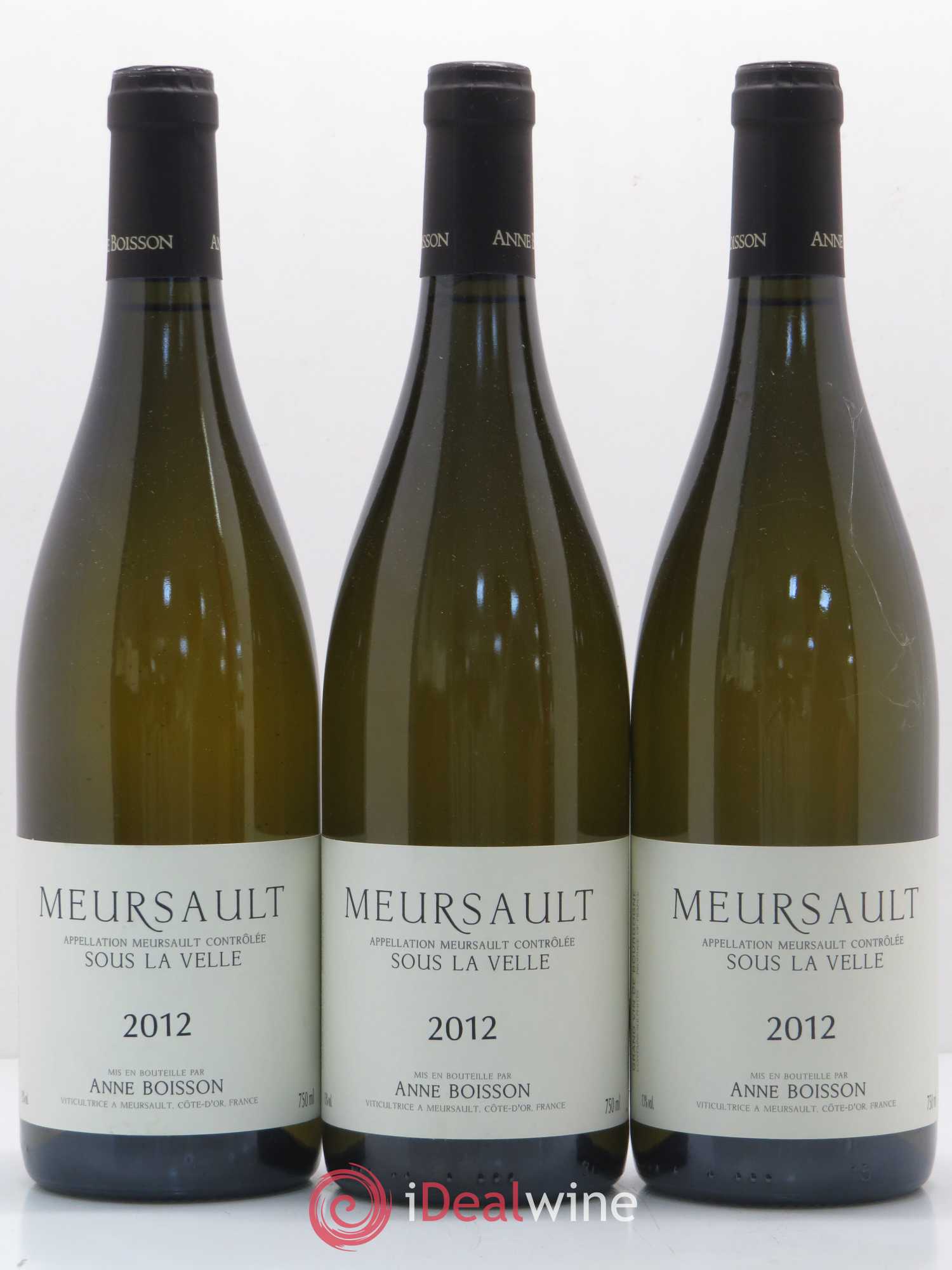 Meursault Sous la Velle Anne Boisson 2012 - Lot de 3 bouteilles - 0