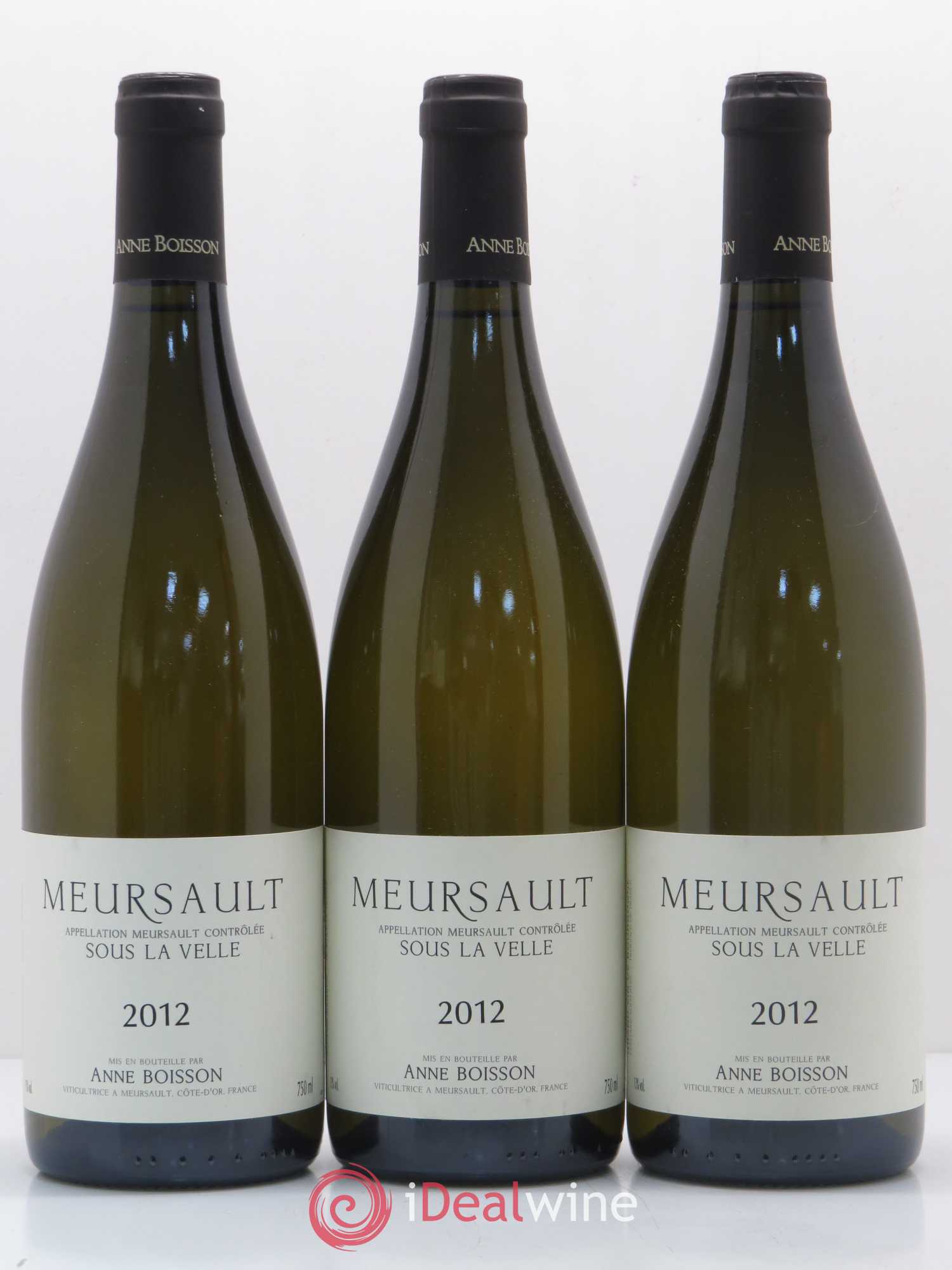 Meursault Sous la Velle Anne Boisson 2012 - Lot de 3 bouteilles - 0