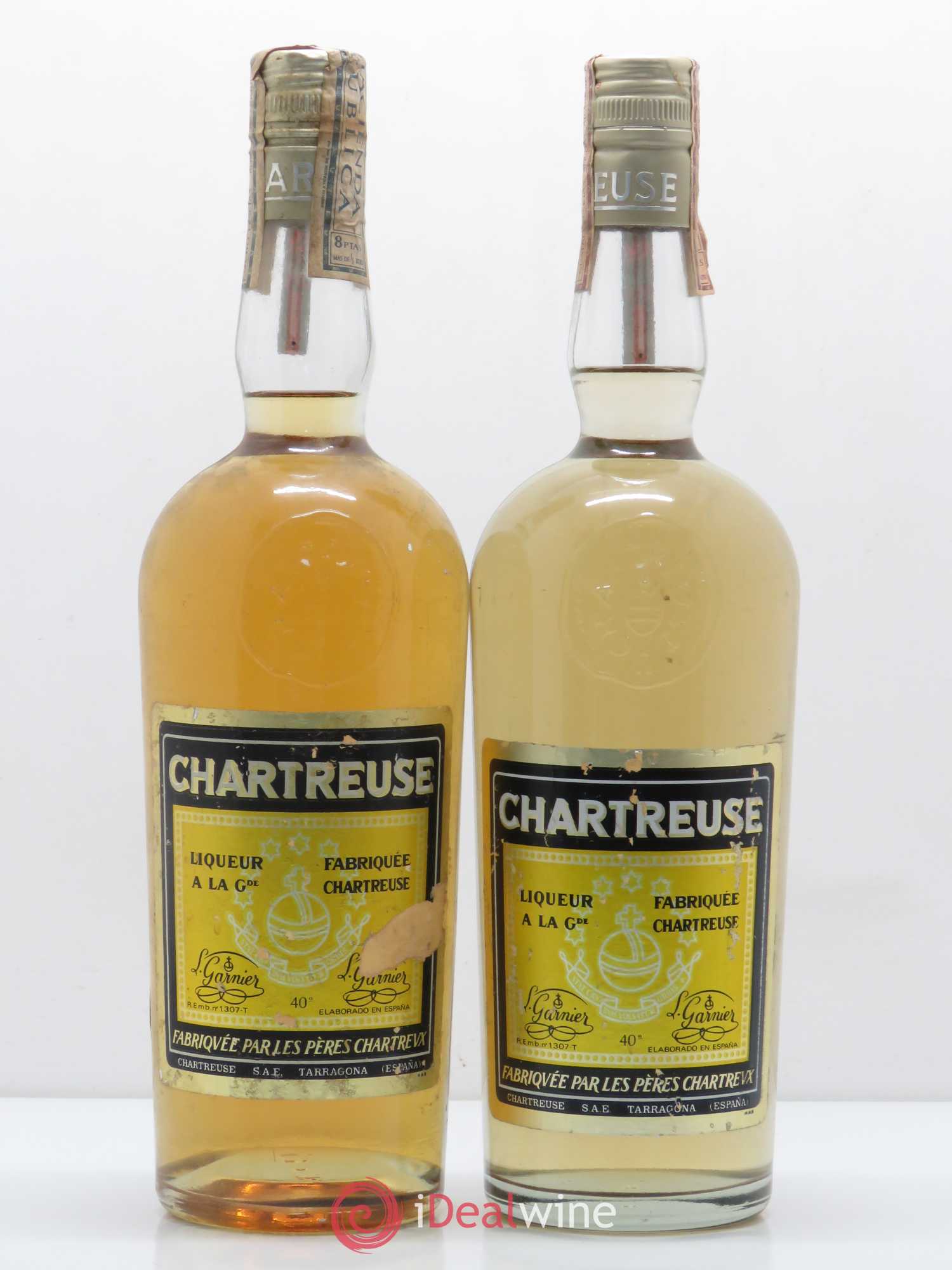 Chartreuse Pères Chartreux Tarragone Fin Période Jaune Période 1973 - 1985 - Posten von 2 Flaschen - 0