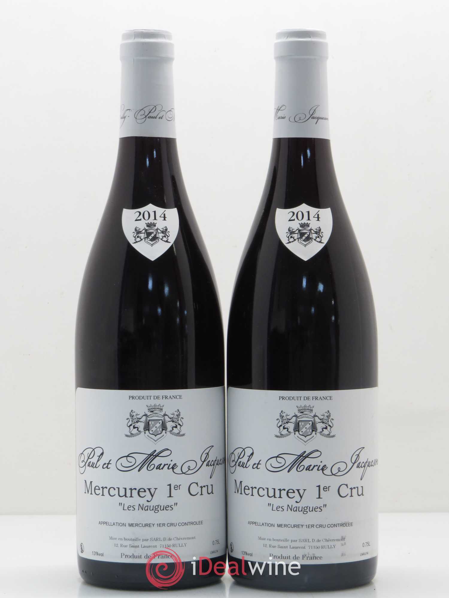 Mercurey 1er Cru Les Naugues Domaine Jacqueson 2014 - Posten von 2 Flaschen - 0