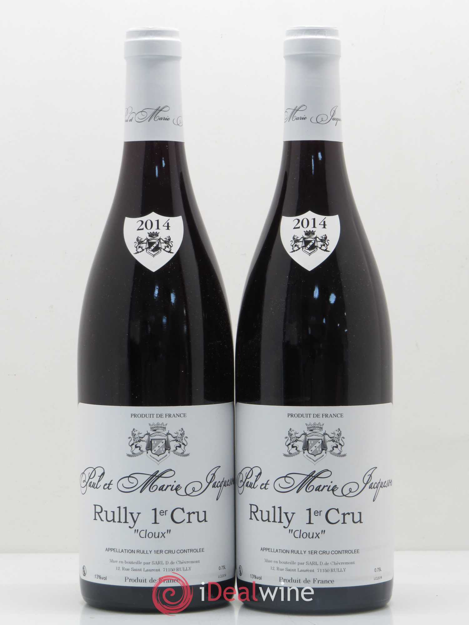 Rully 1er Cru Les Cloux Paul & Marie Jacqueson 2014 - Lot de 2 bouteilles - 0