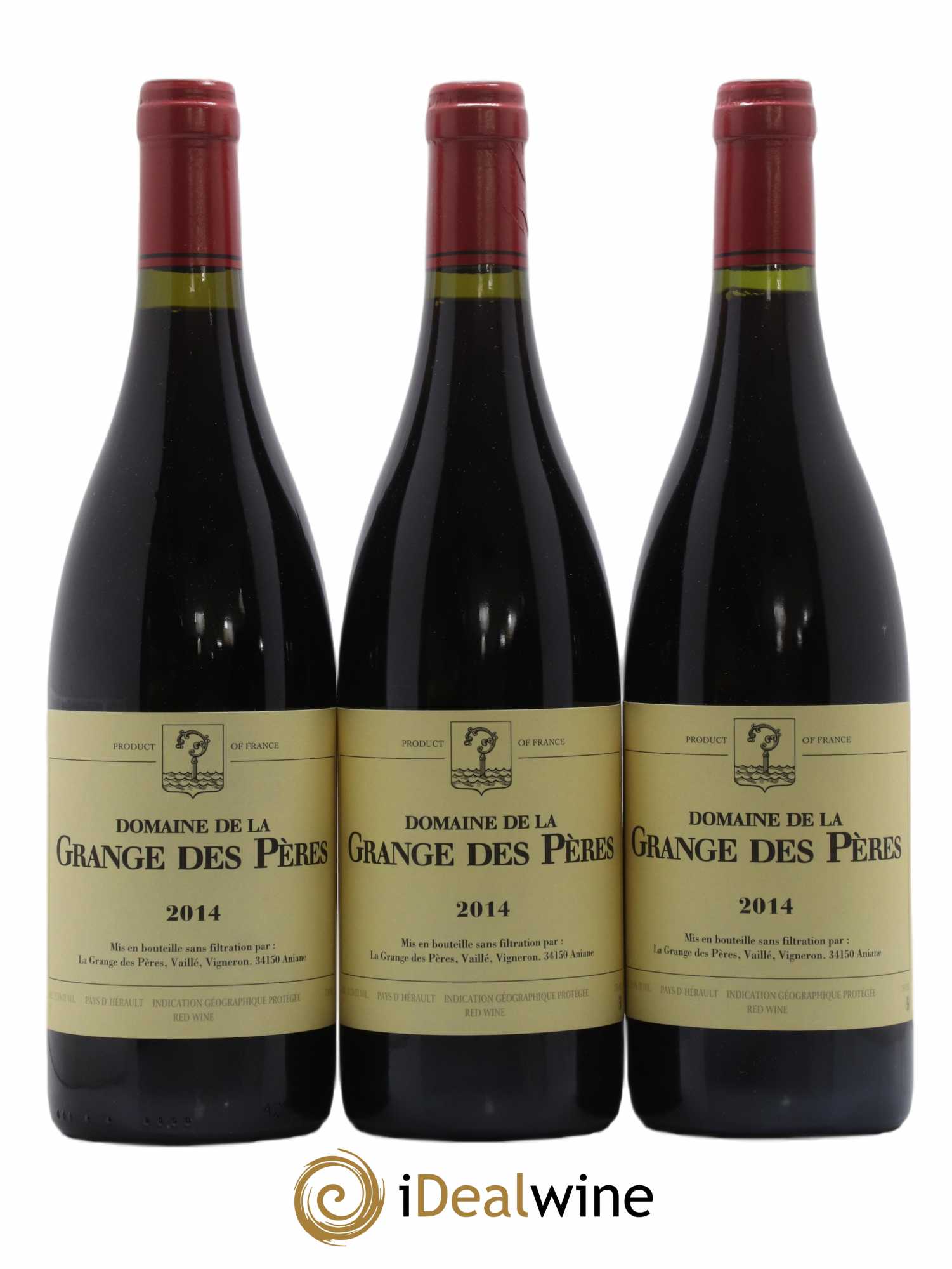 Pays d'Hérault Grange des Pères Laurent Vaillé 2014 - Lot de 3 bouteilles - 0