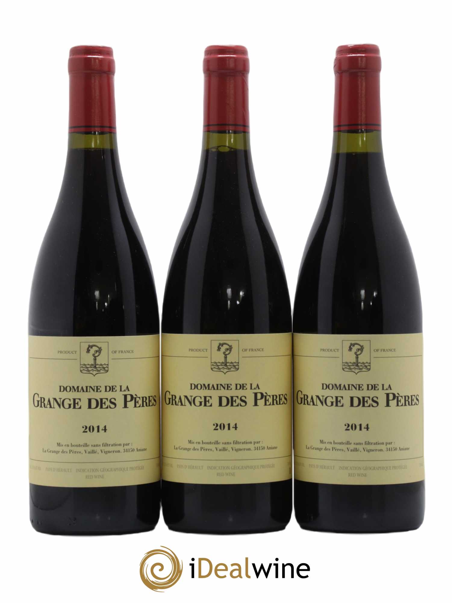 Pays d'Hérault Grange des Pères Laurent Vaillé 2014 - Lot de 3 bouteilles - 0