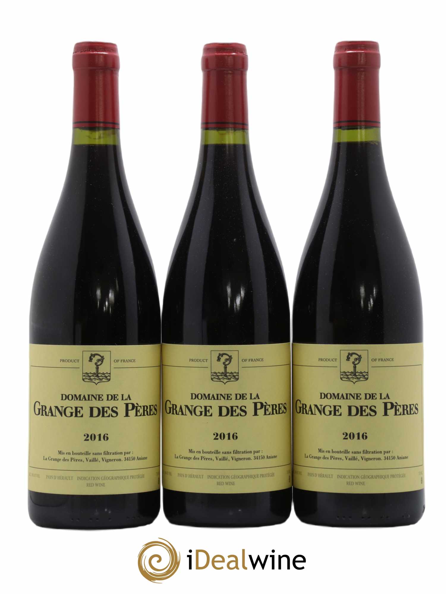 Pays d'Hérault Grange des Pères Laurent Vaillé 2016 - Lot de 3 bouteilles - 0