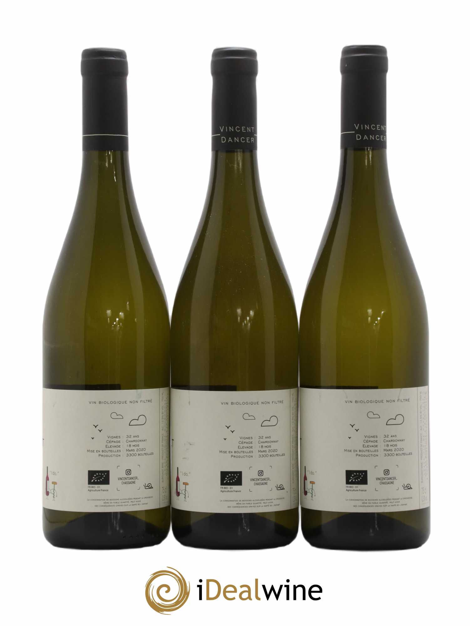 Meursault Les Corbins Vincent Dancer 2018 - Lot de 3 bouteilles - 1