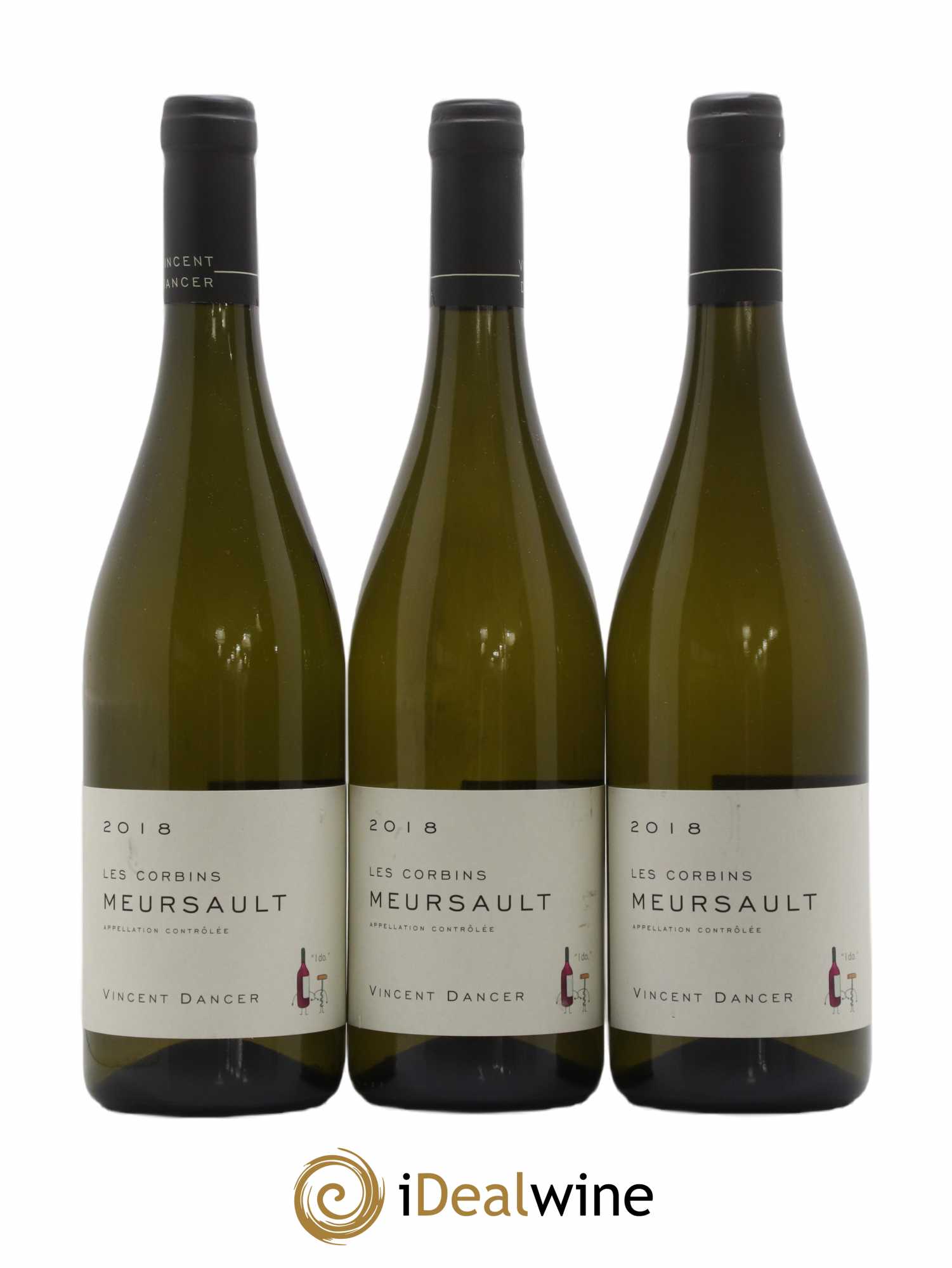Meursault Les Corbins Vincent Dancer 2018 - Lot de 3 bouteilles - 0