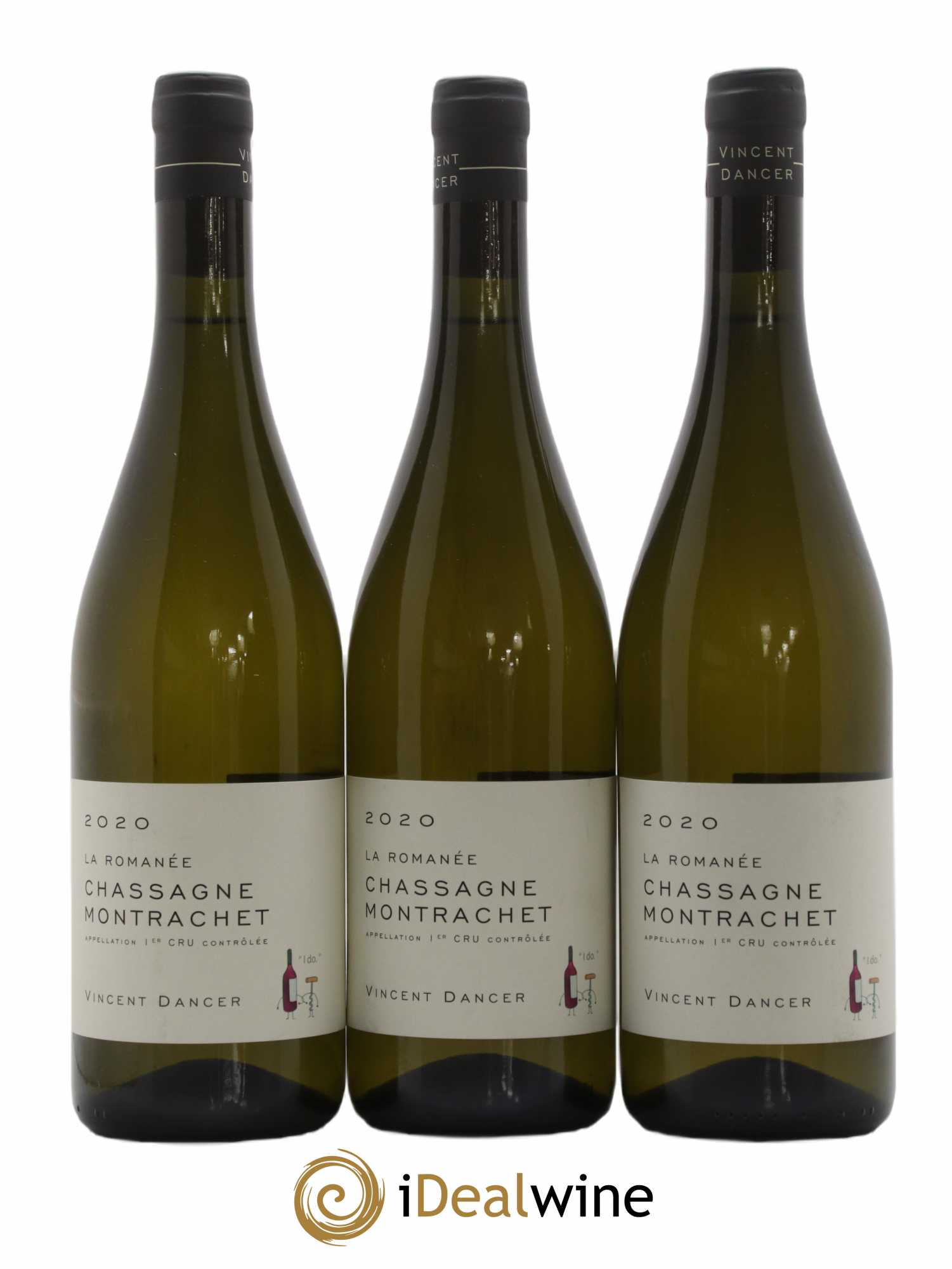 Chassagne-Montrachet 1er Cru La Romanée Vincent Dancer 2020 - Lot de 3 bouteilles - 0