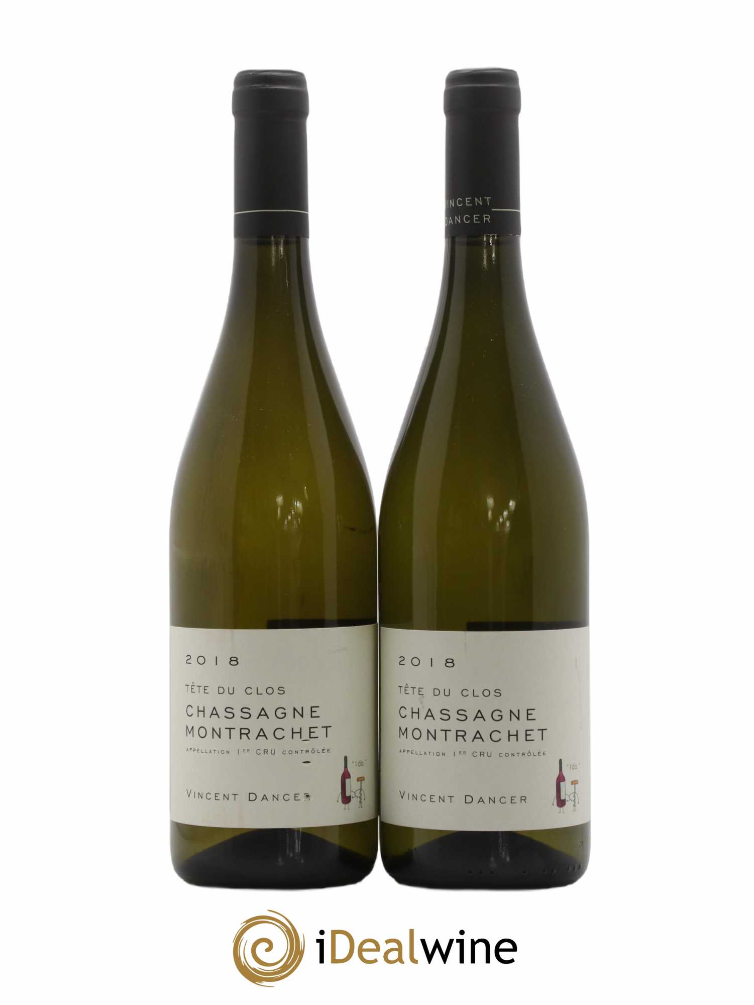 Chassagne-Montrachet 1er Cru (Morgeot) Tête du Clos Vincent Dancer 2018 - Lot of 2 bottles - 0