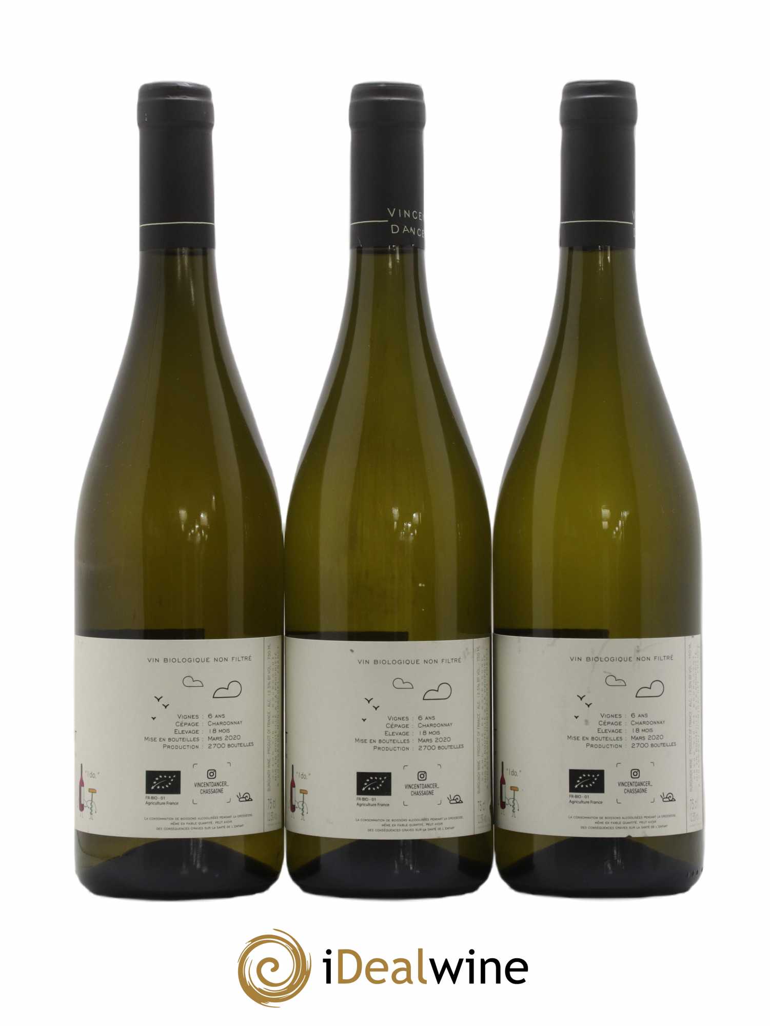 Chassagne-Montrachet 1er Cru Morgeot Vincent Dancer 2018 - Lot de 3 bouteilles - 1