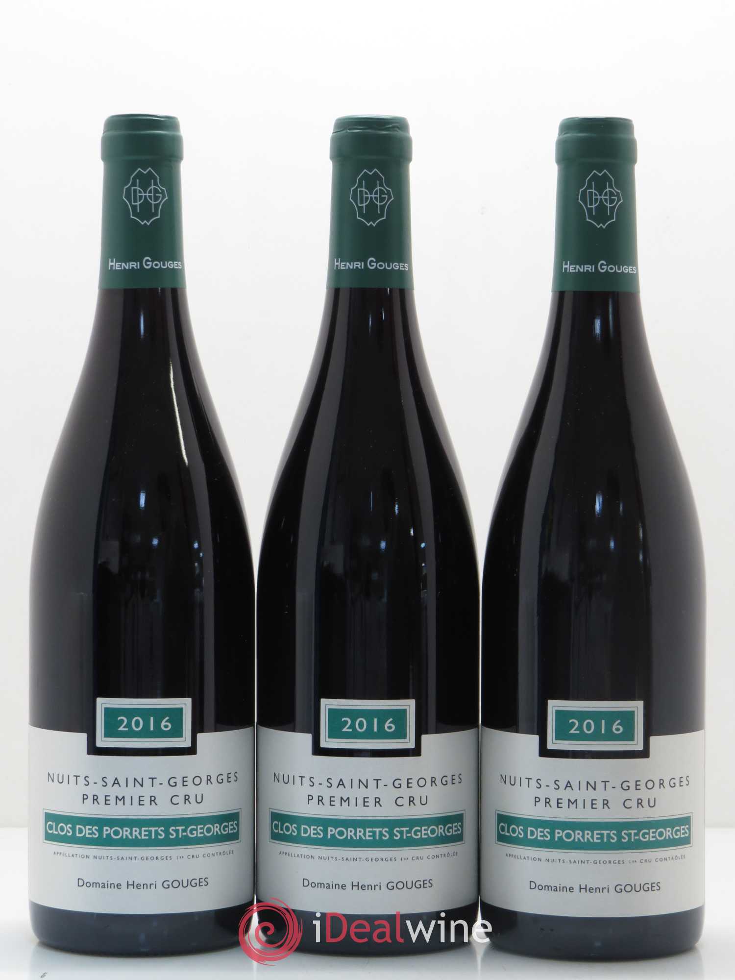 Nuits-Saint-Georges 1er Cru Clos des Porrets St Georges Henri Gouges 2016 - Lot of 3 bottles - 0