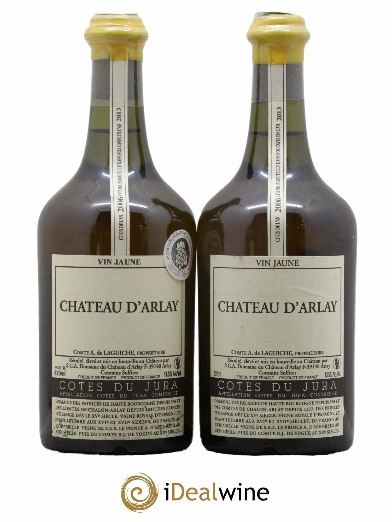 Côtes du Jura Vin jaune Château d'Arlay 2006 - Lot de 2 bouteilles - 0