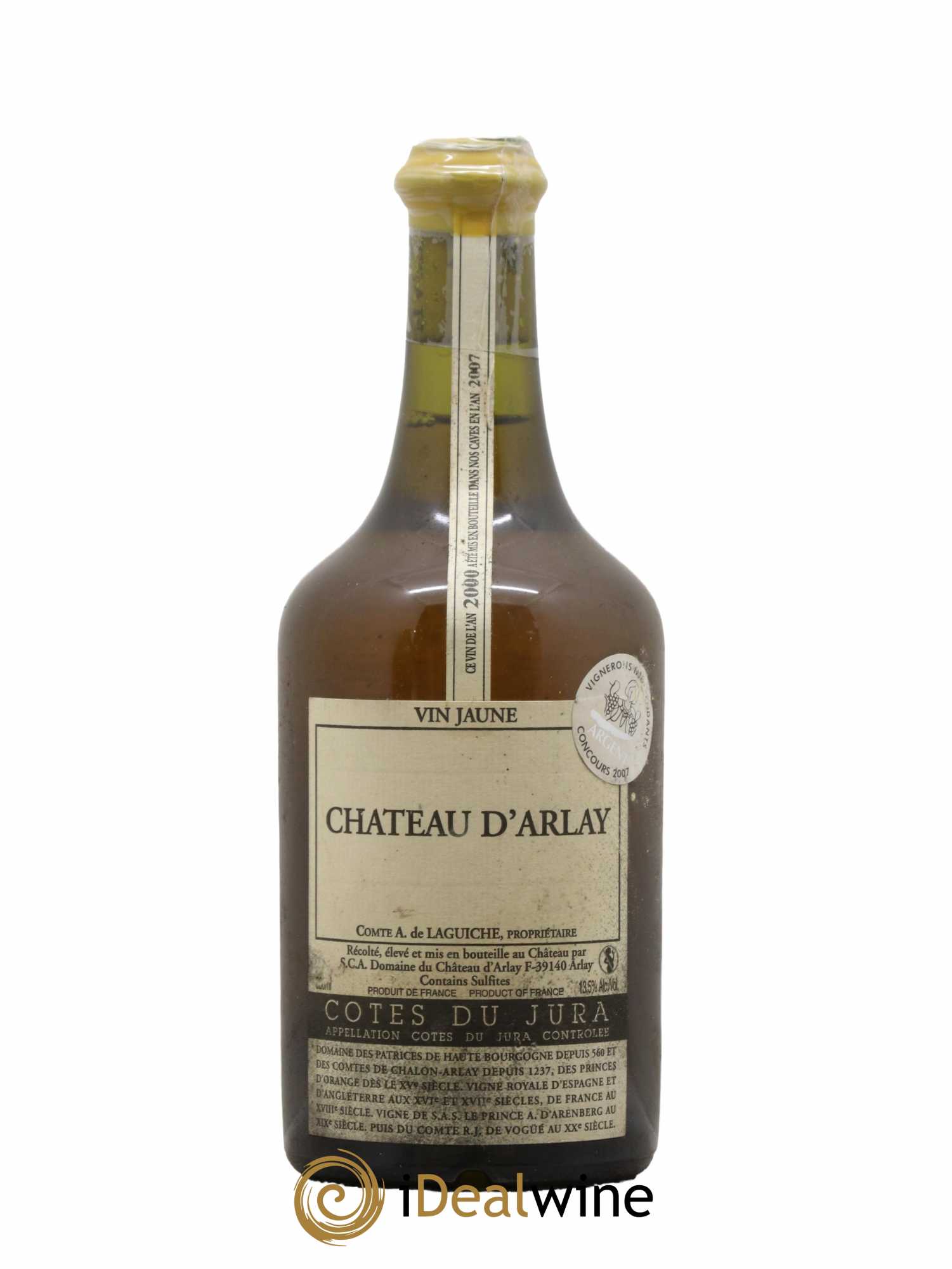 Côtes du Jura Vin jaune Château d'Arlay 2000 - Lot de 1 bouteille - 0