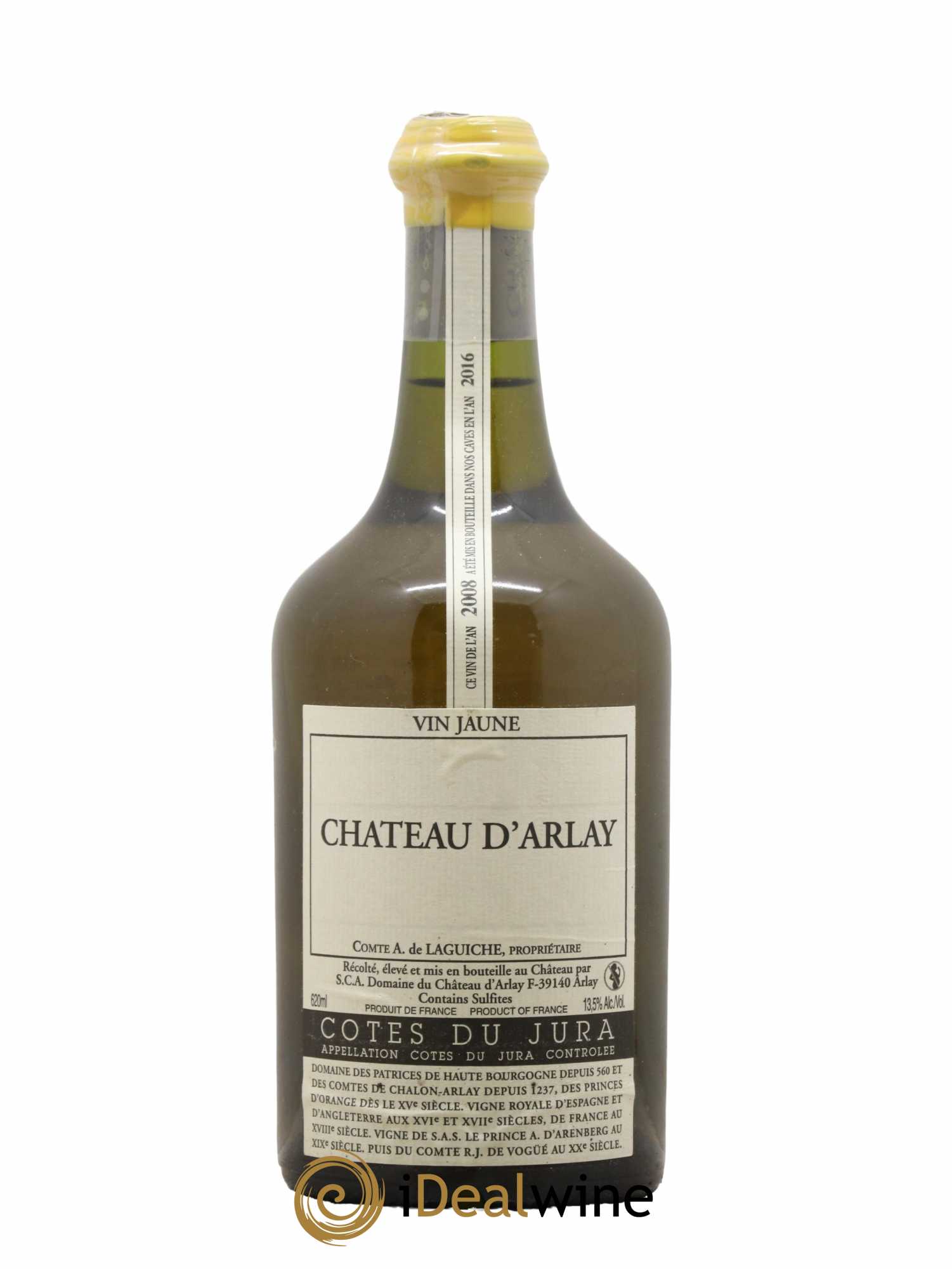 Côtes du Jura Vin jaune Château d'Arlay 2008 - Lot de 1 bouteille - 0