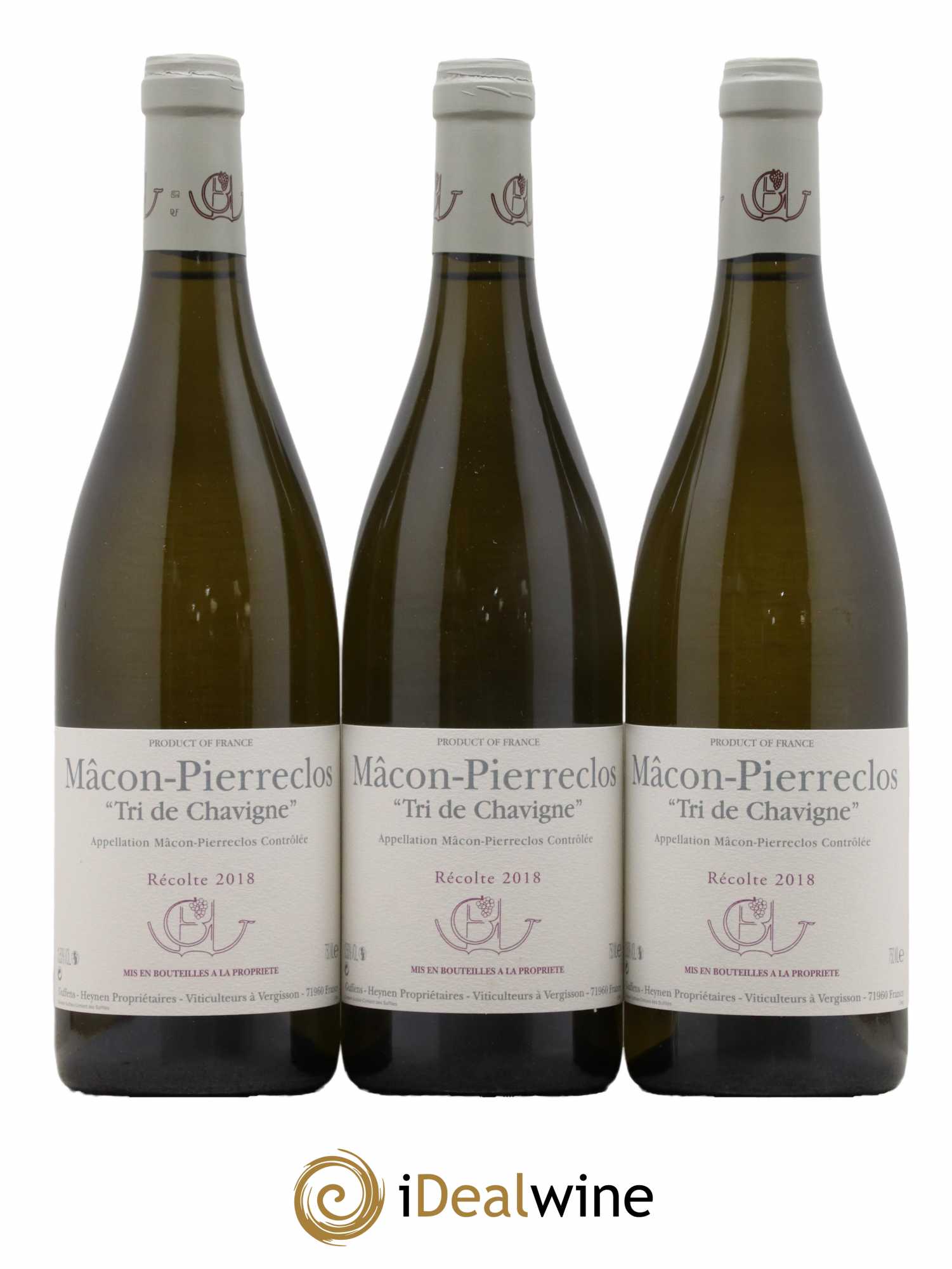 Mâcon-Pierreclos Tri de Chavigne Guffens-Heynen 2018 - Lot de 3 bouteilles - 0