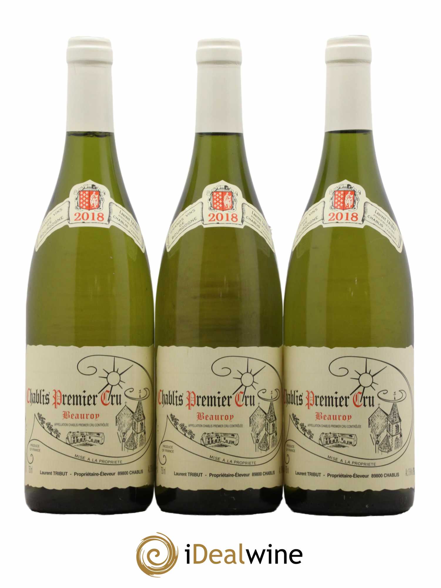 Chablis 1er Cru Beauroy Laurent Tribut 2018 - Lot de 3 bouteilles - 0
