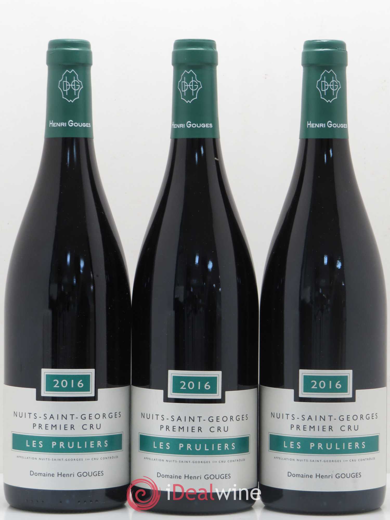 Nuits-Saint-Georges 1er Cru Les Pruliers Henri Gouges 2016 - Lot de 3 bouteilles - 0