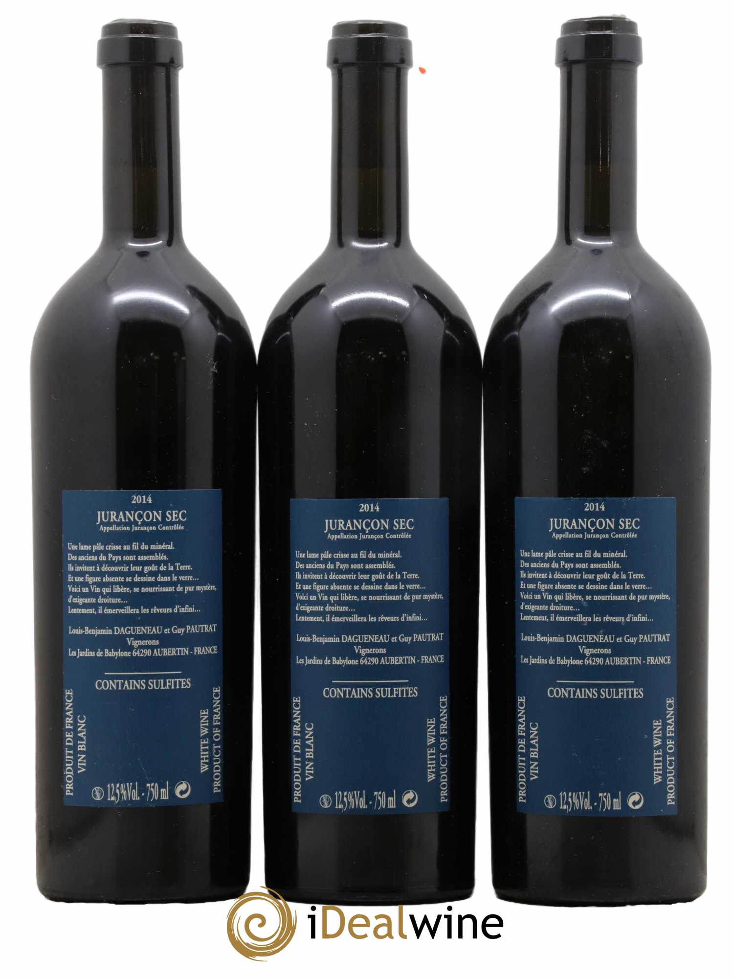 Vin de France(anciennement Jurançon) Les Jardins de Babylone Sec Didier Dagueneau 2014 - Lot de 3 bouteilles - 1