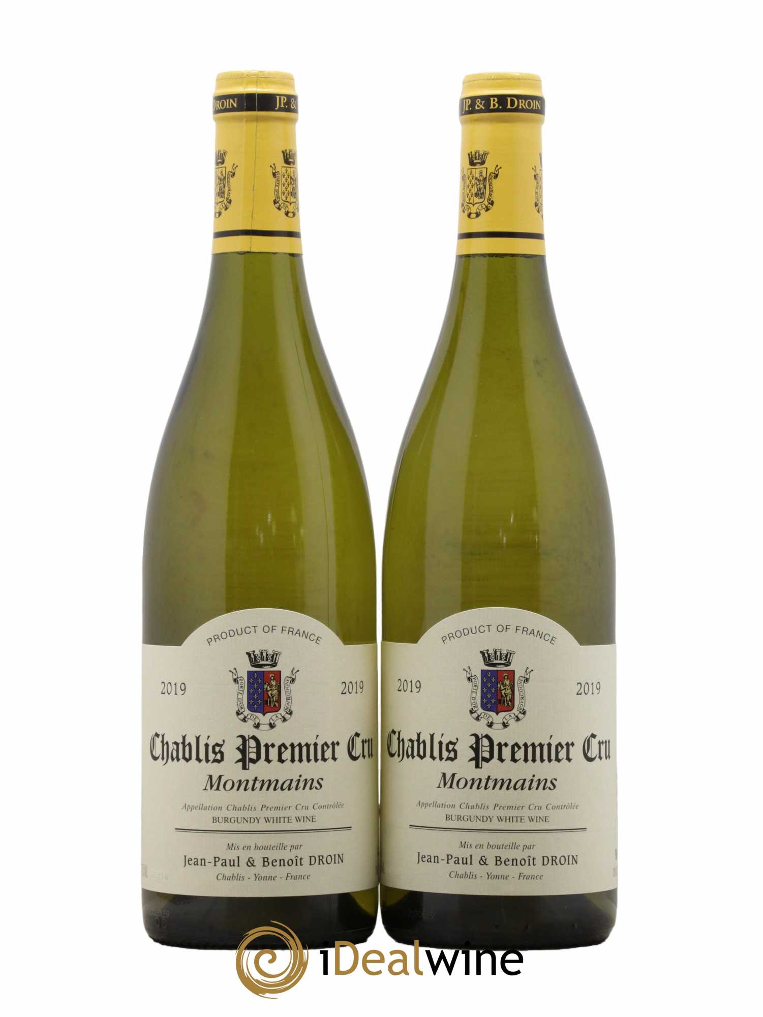 Chablis 1er Cru Montmains Jean-Paul & Benoît Droin (Domaine) 2019 - Lot de 2 bouteilles - 0